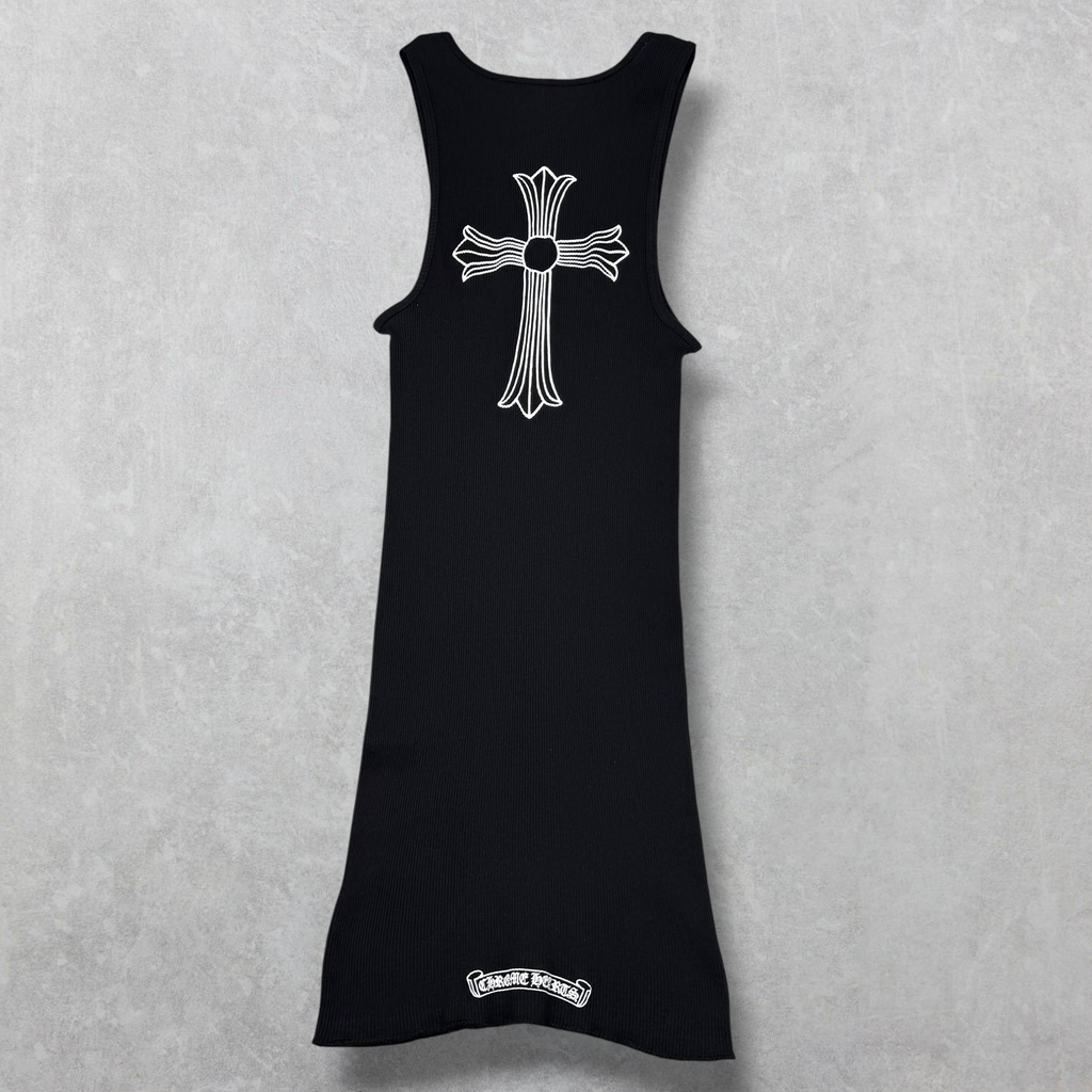 Chrome Hearts White Cross T Bar Tank Black M