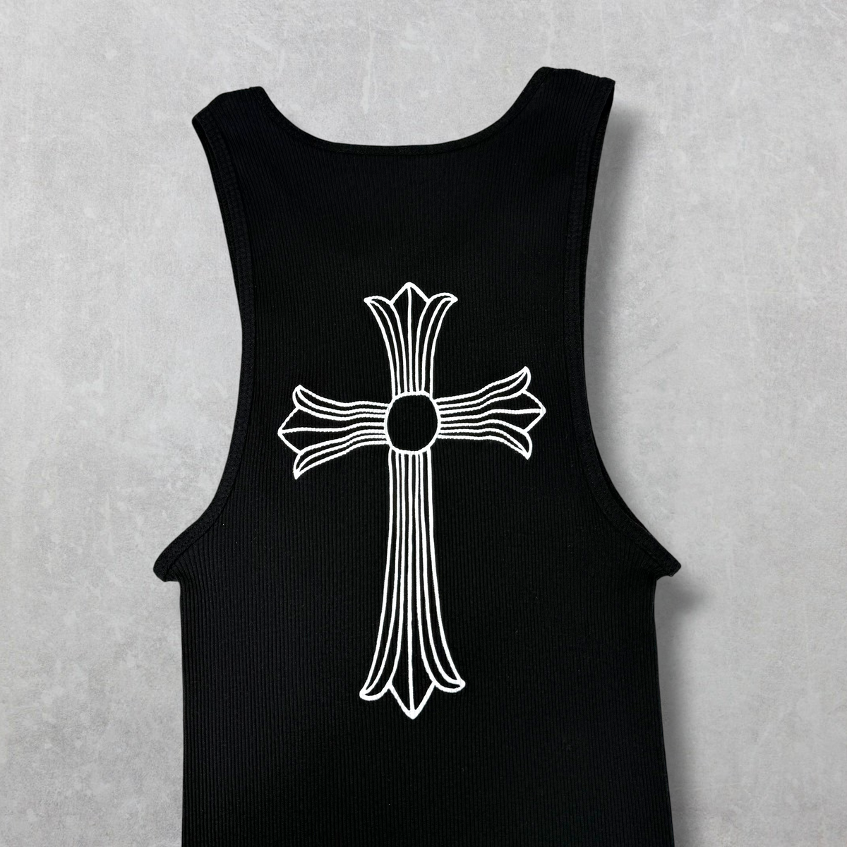 Chrome Hearts White Cross T Bar Tank Black M