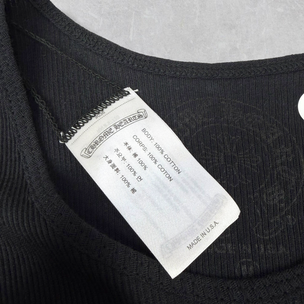 Chrome Hearts White Cross T Bar Tank Black M
