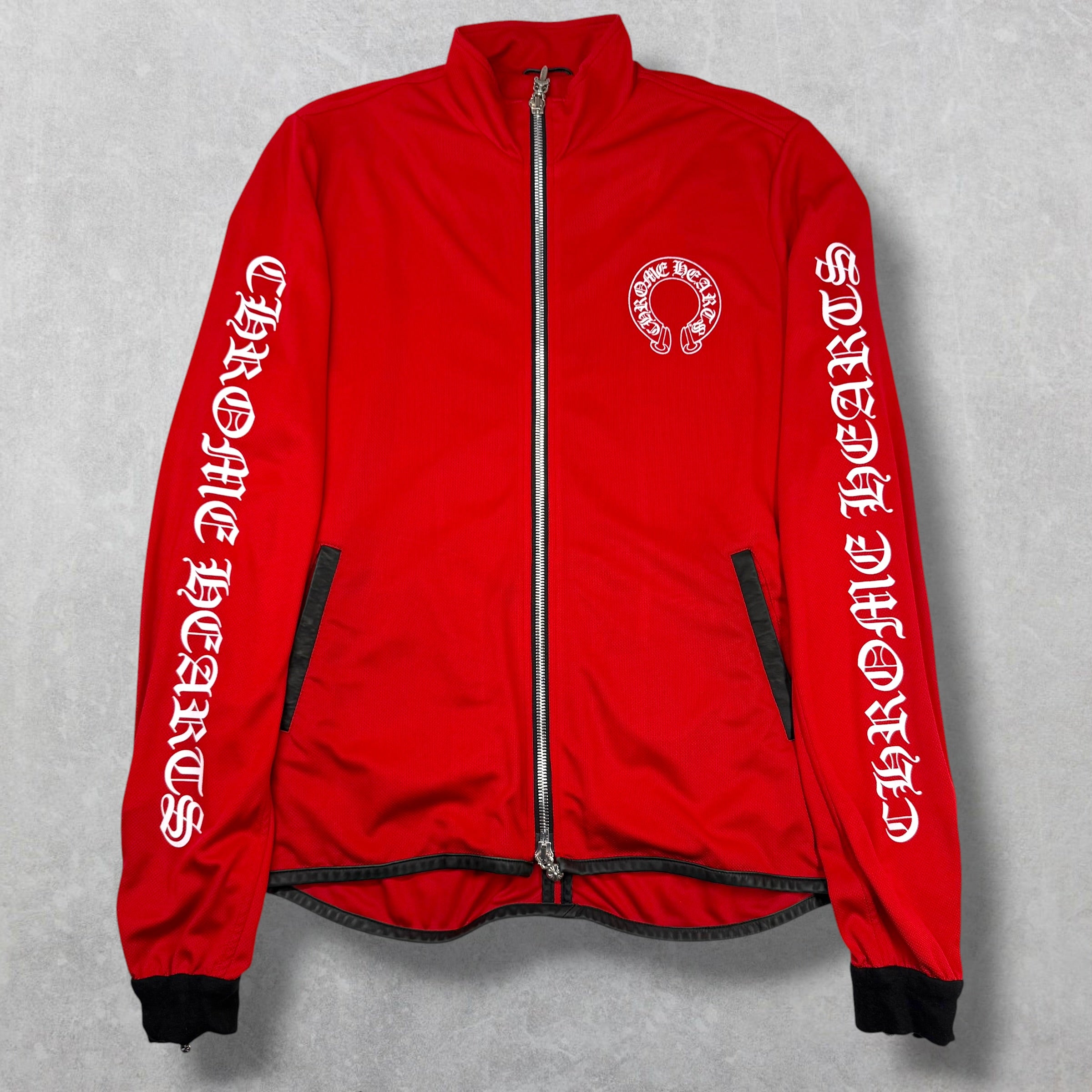 Chrome Hearts Horseshoe Logo Zip Up Track Jacket L