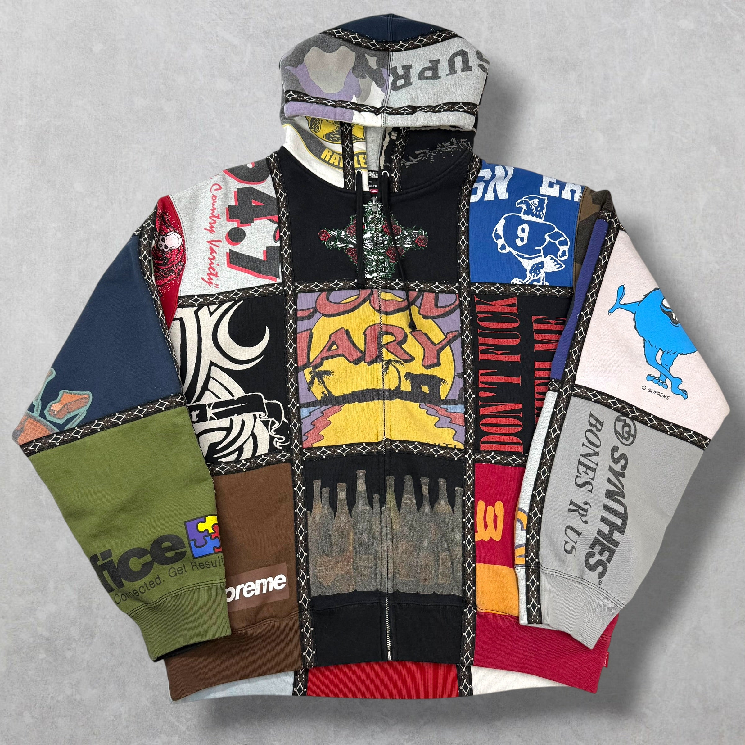 Supreme Number (N)ine Patchwork Hooded Sweatshirt XL