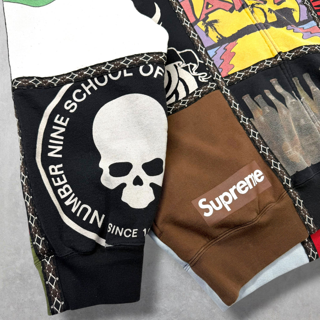 Supreme Number (N)ine Patchwork Hooded Sweatshirt XL