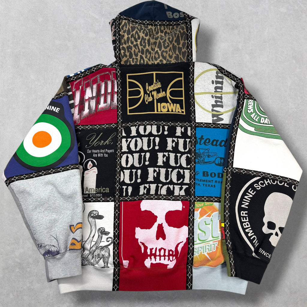 Supreme Number (N)ine Patchwork Hooded Sweatshirt XL