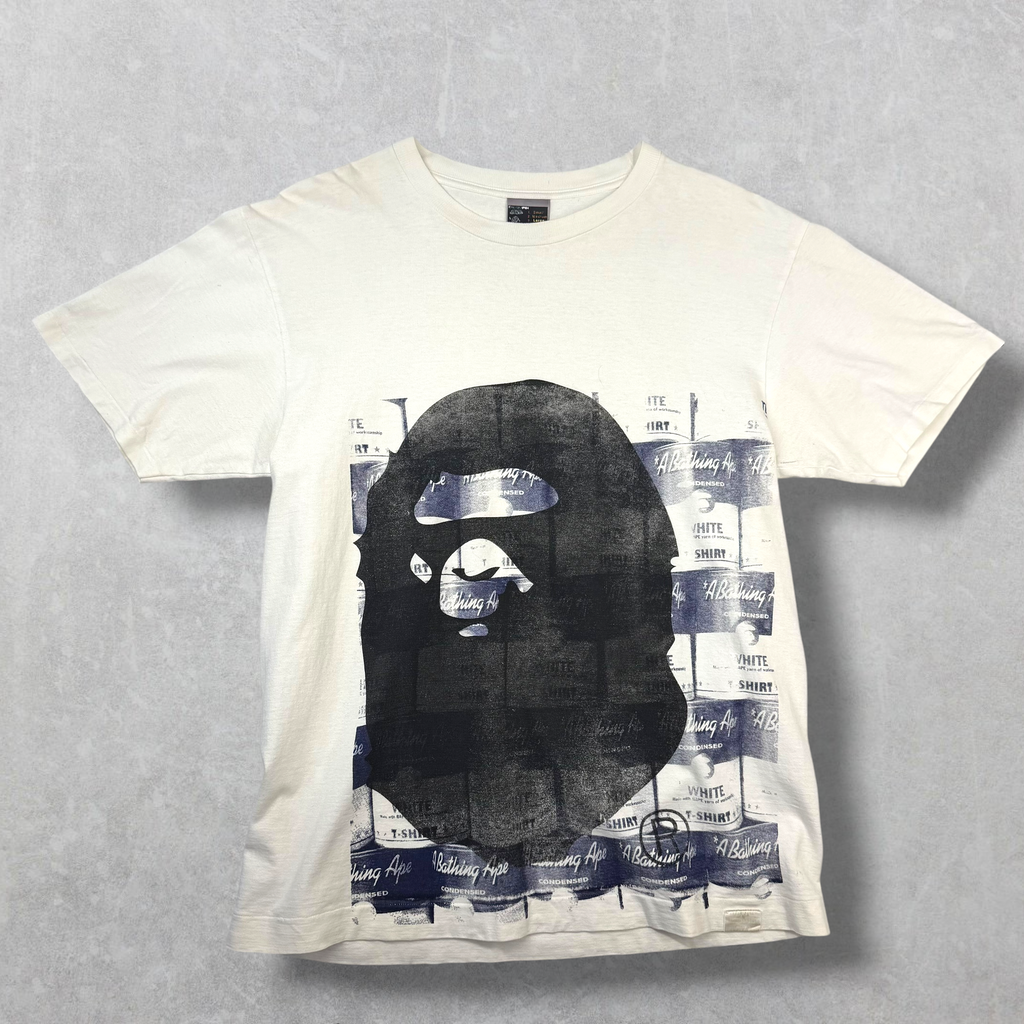 Bape Nigo Hand-Printed "Soup Can" Tee L