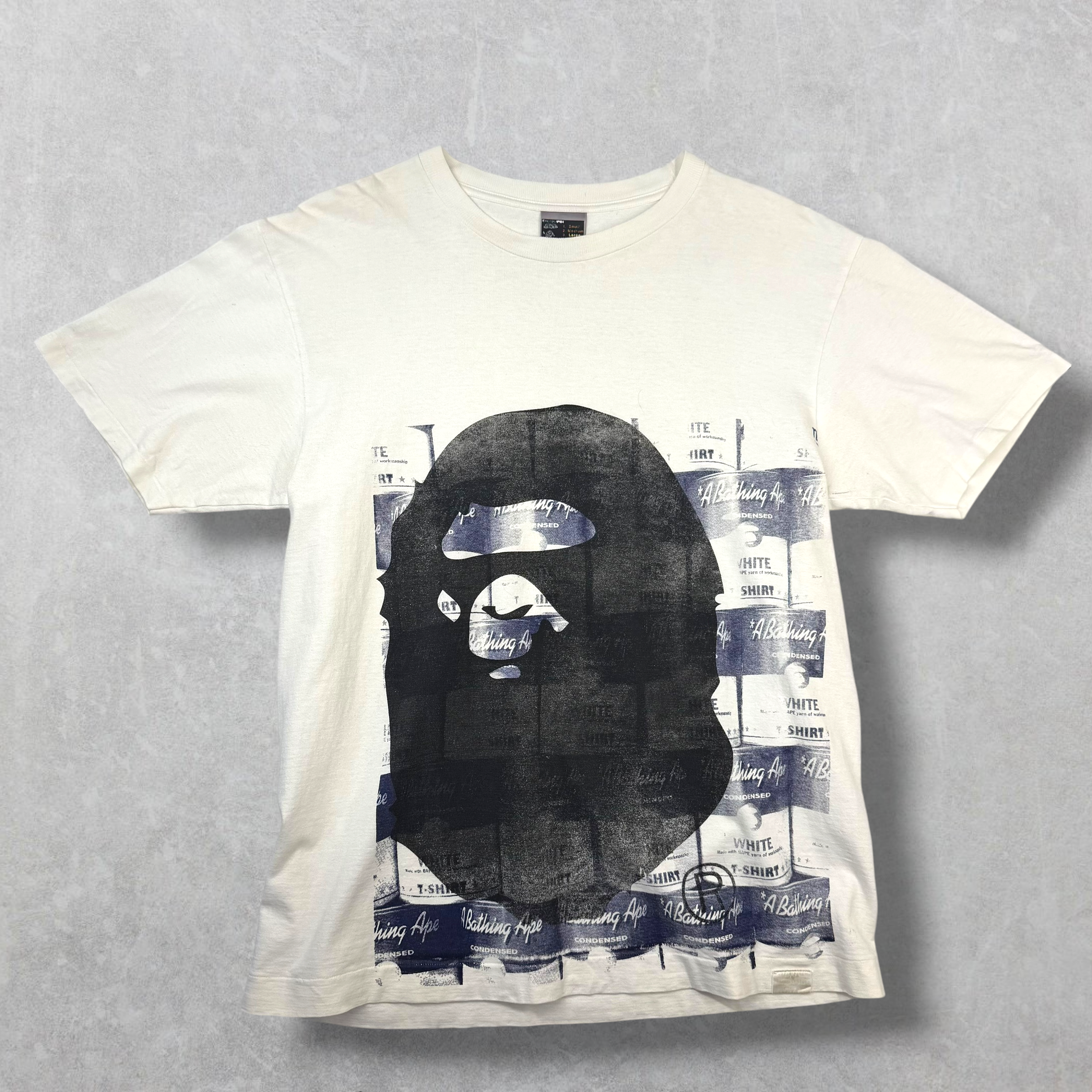 Bape Nigo Hand-Printed "Soup Can" Tee L