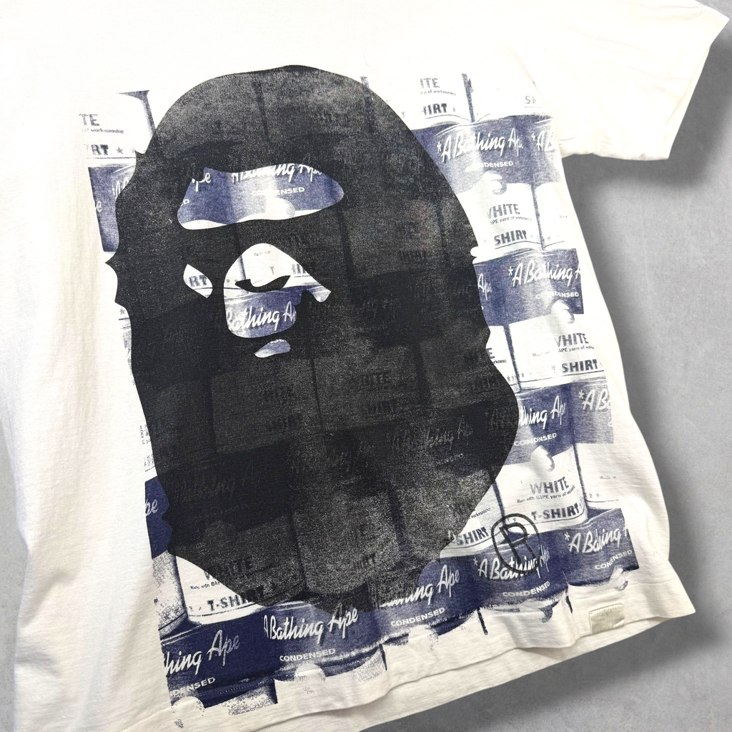Bape Nigo Hand-Printed "Soup Can" Tee L