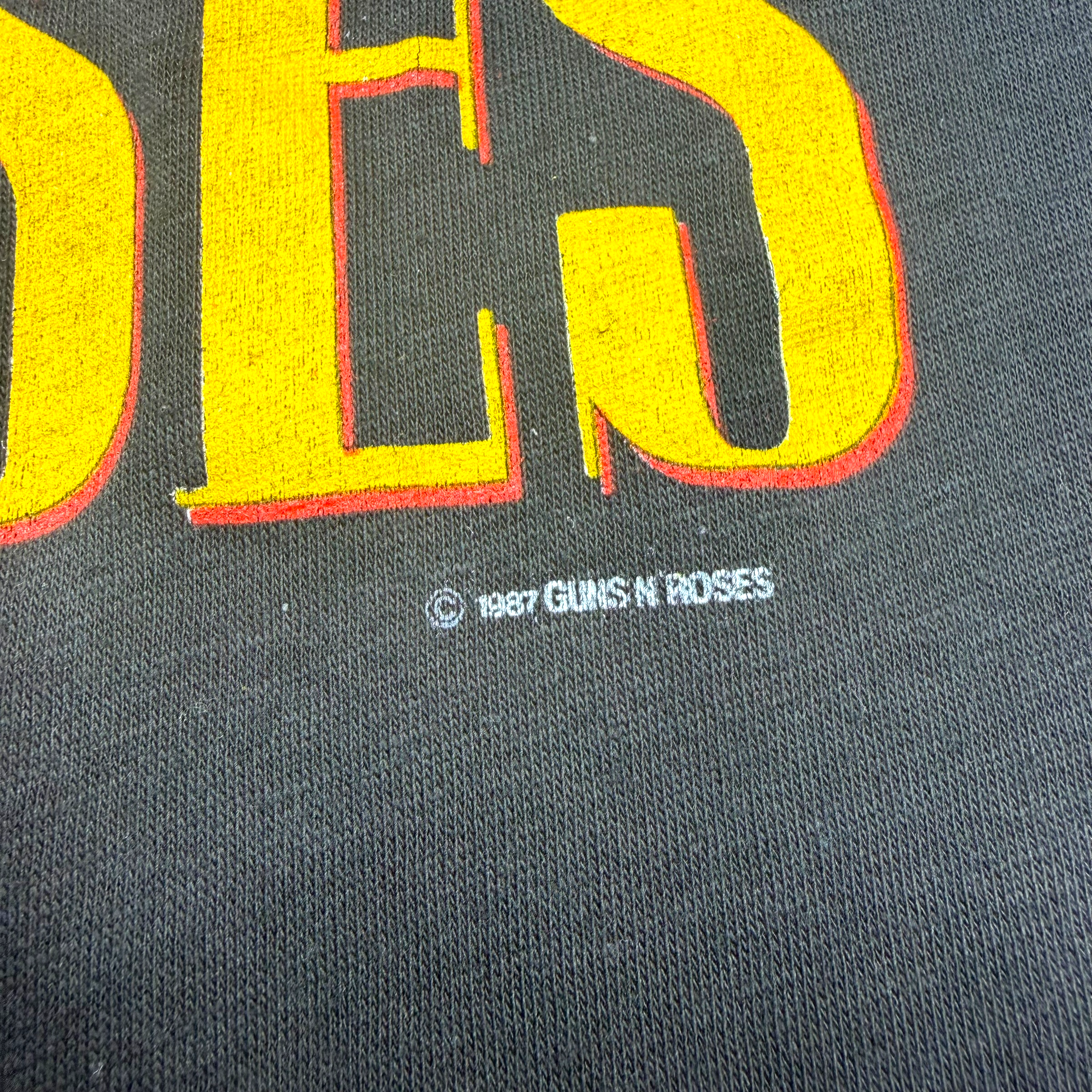Vintage 1987 Guns N Roses Was Here Concert Banned Graphic Tee L (S)