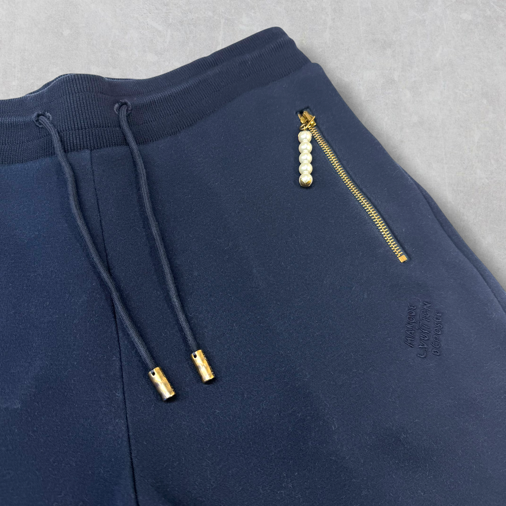 Louis Vuitton Embroidered Pearl Bead Jersey Jogging Trousers L