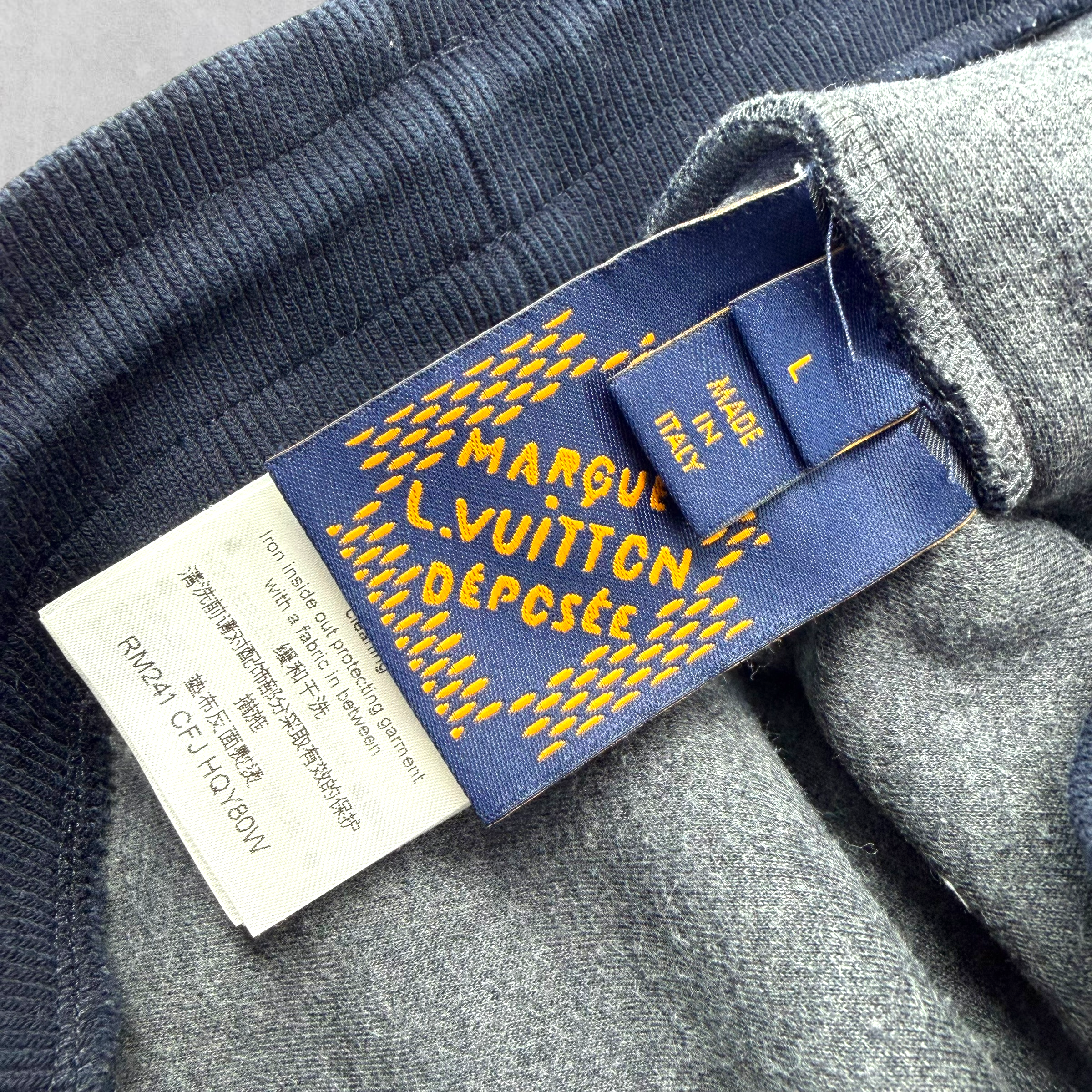 Louis Vuitton Embroidered Pearl Bead Jersey Jogging Trousers L