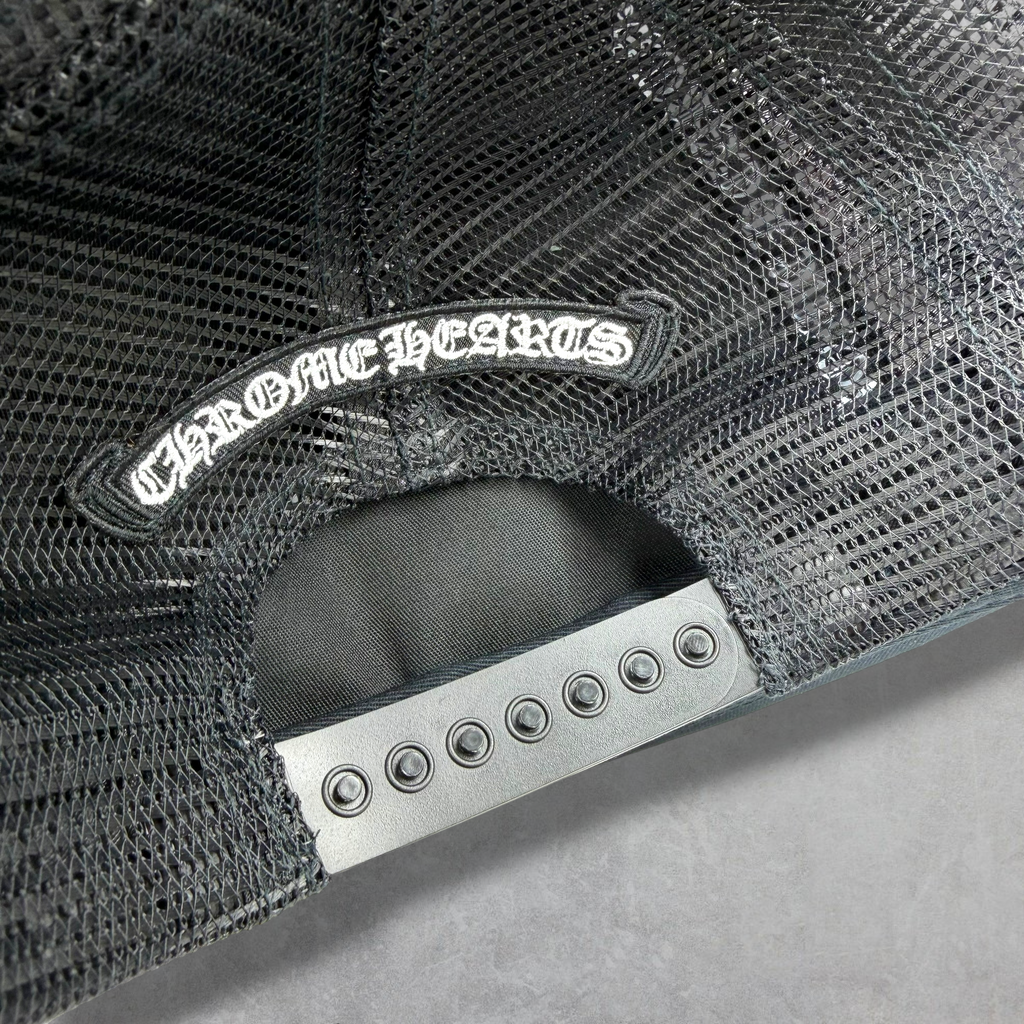 Chrome Hearts Leather White Fuck Patch Trucker Hat