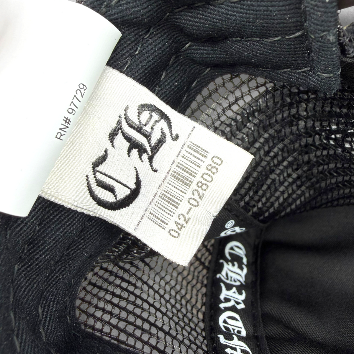 Chrome Hearts Leather White Fuck Patch Trucker Hat