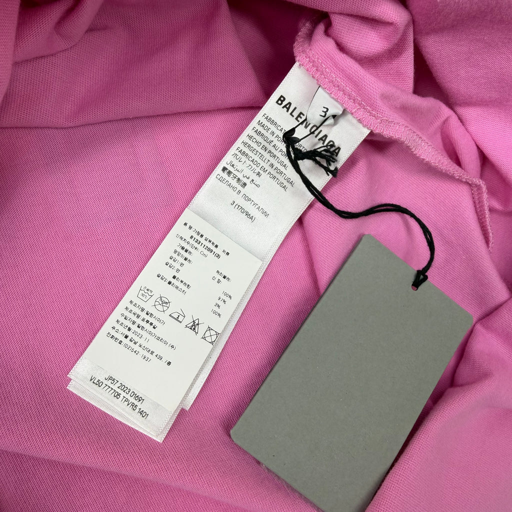 Balenciaga Paris Oversized Soccer Shirt Pink 3 (XXL)