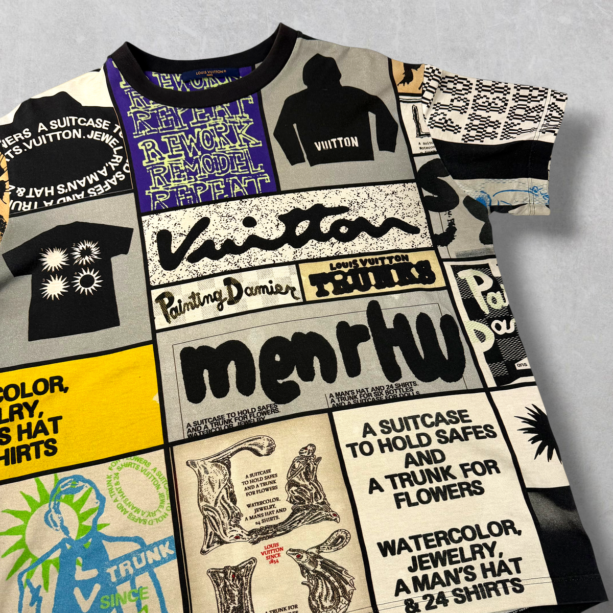 Louis Vuitton Multicolor Print Tee S