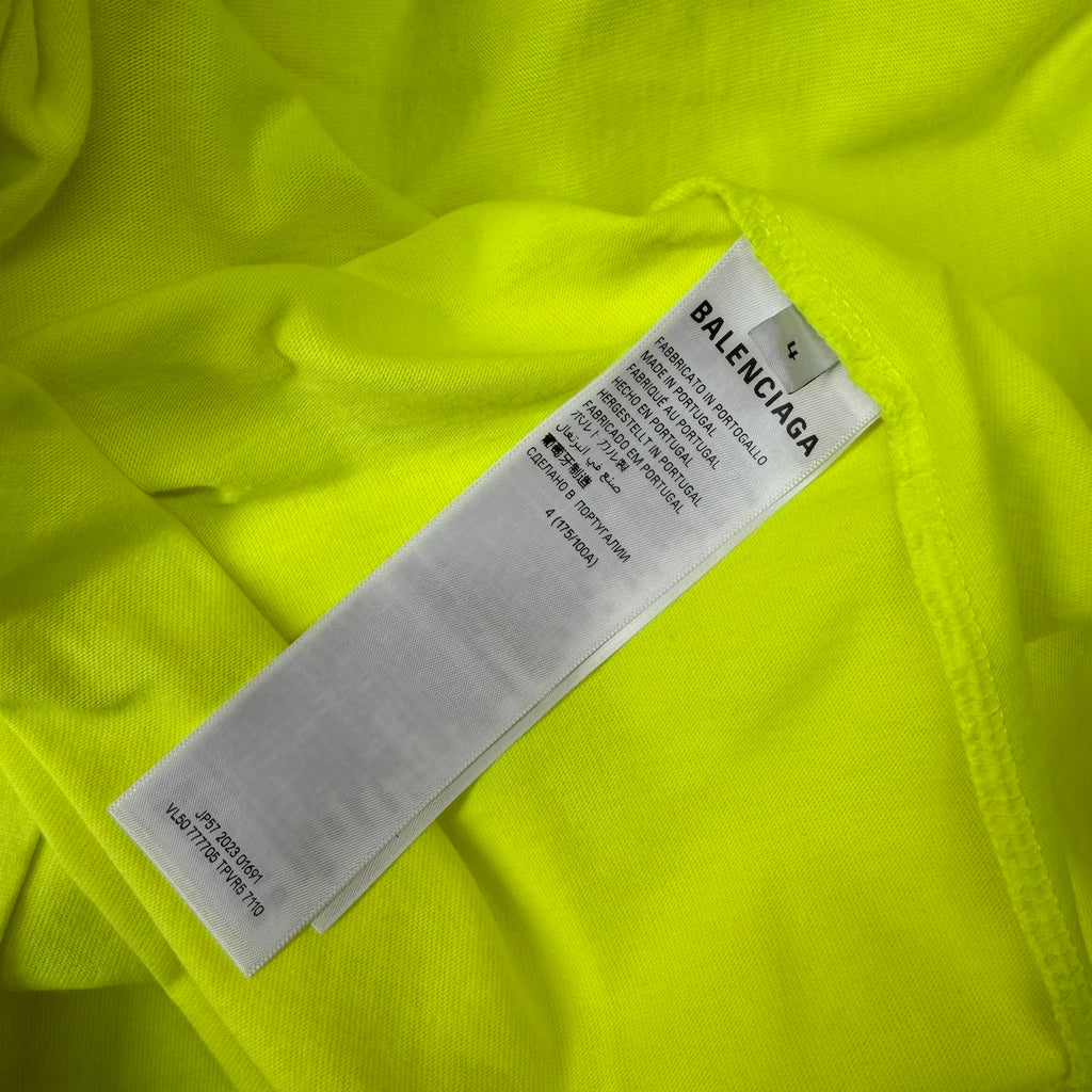 Balenciaga Paris Oversized Soccer Shirt Neon 4 (XXXL)