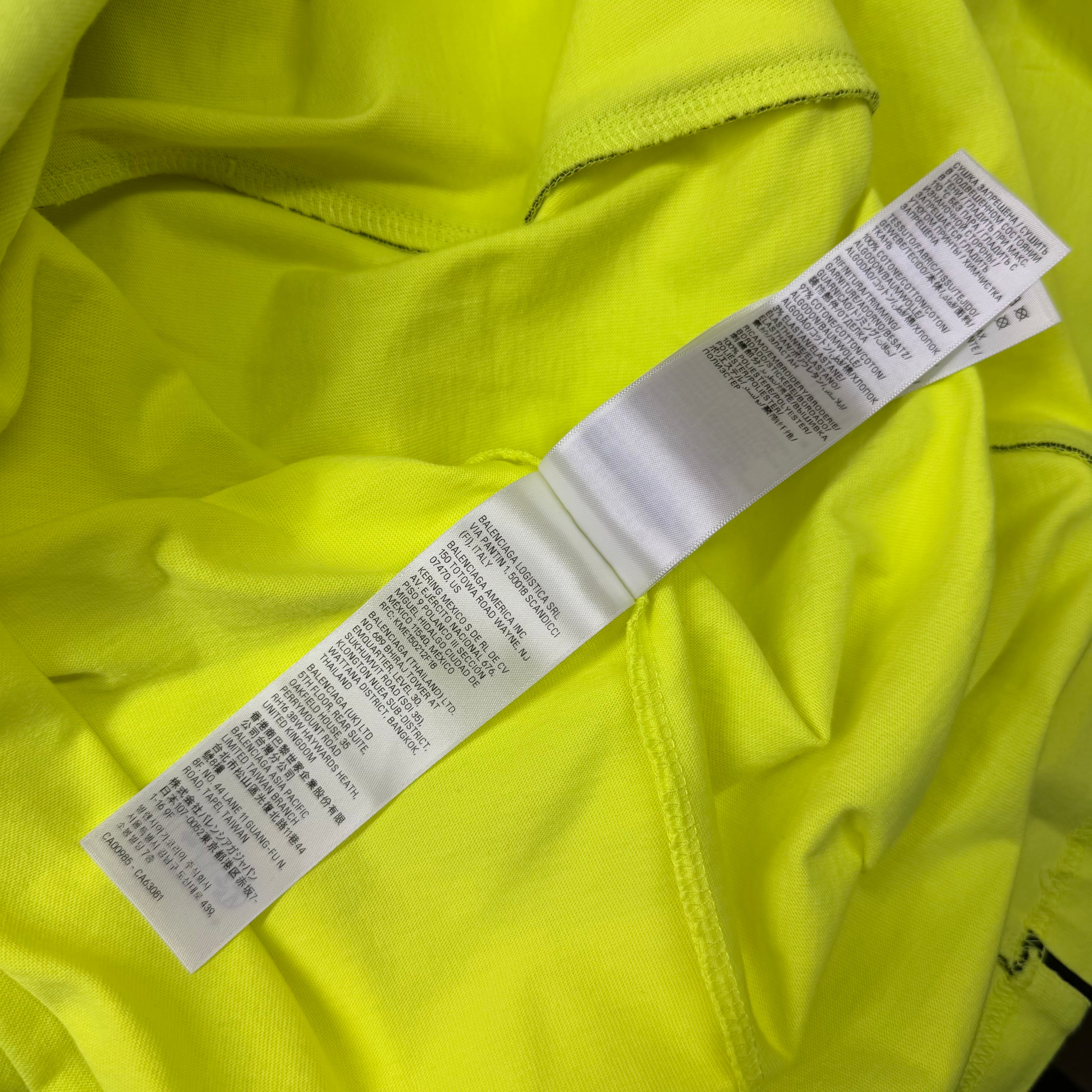 Balenciaga Paris Oversized Soccer Shirt Neon 4 (XXXL)