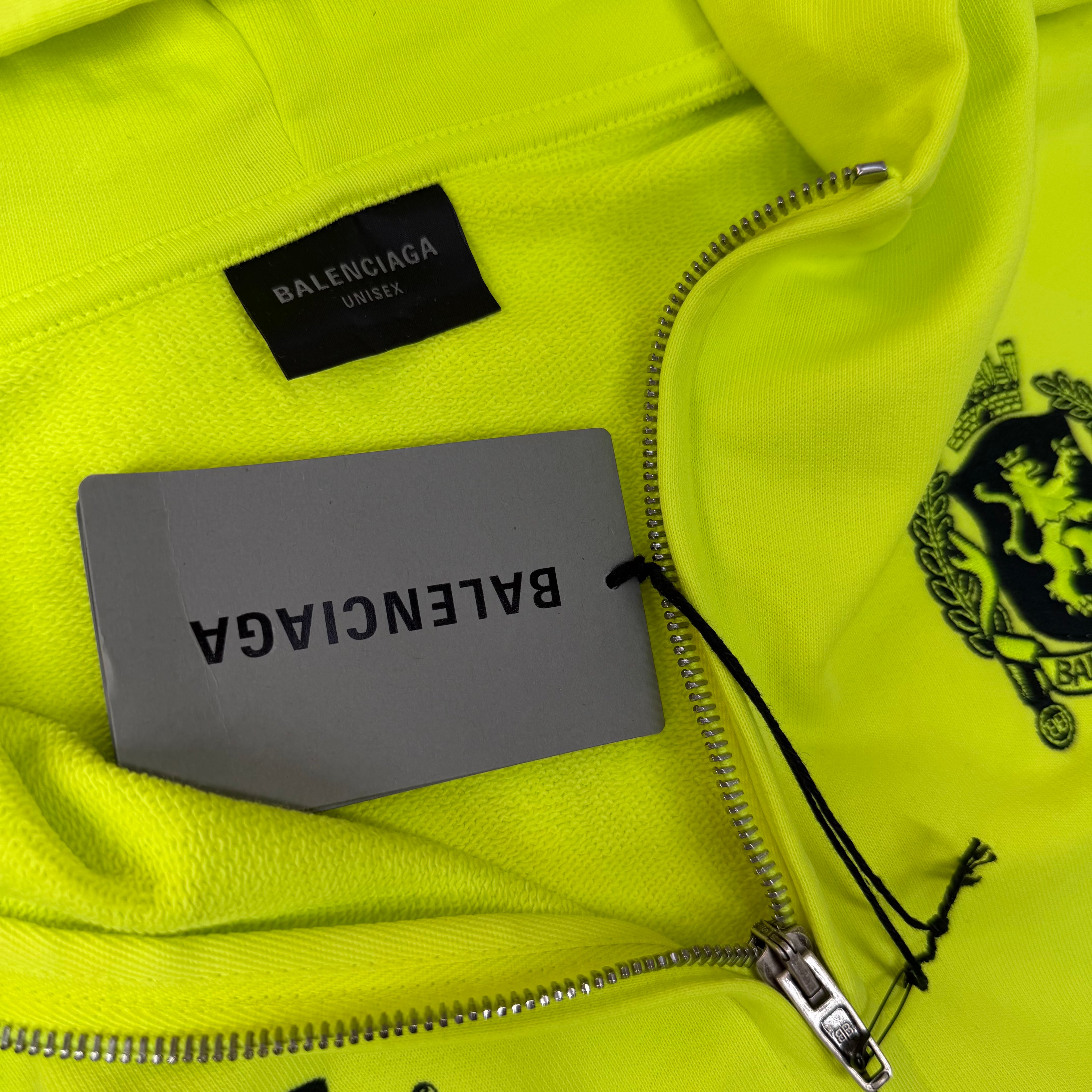 Balenciaga Paris Soccer Zip Up Neon S (L)