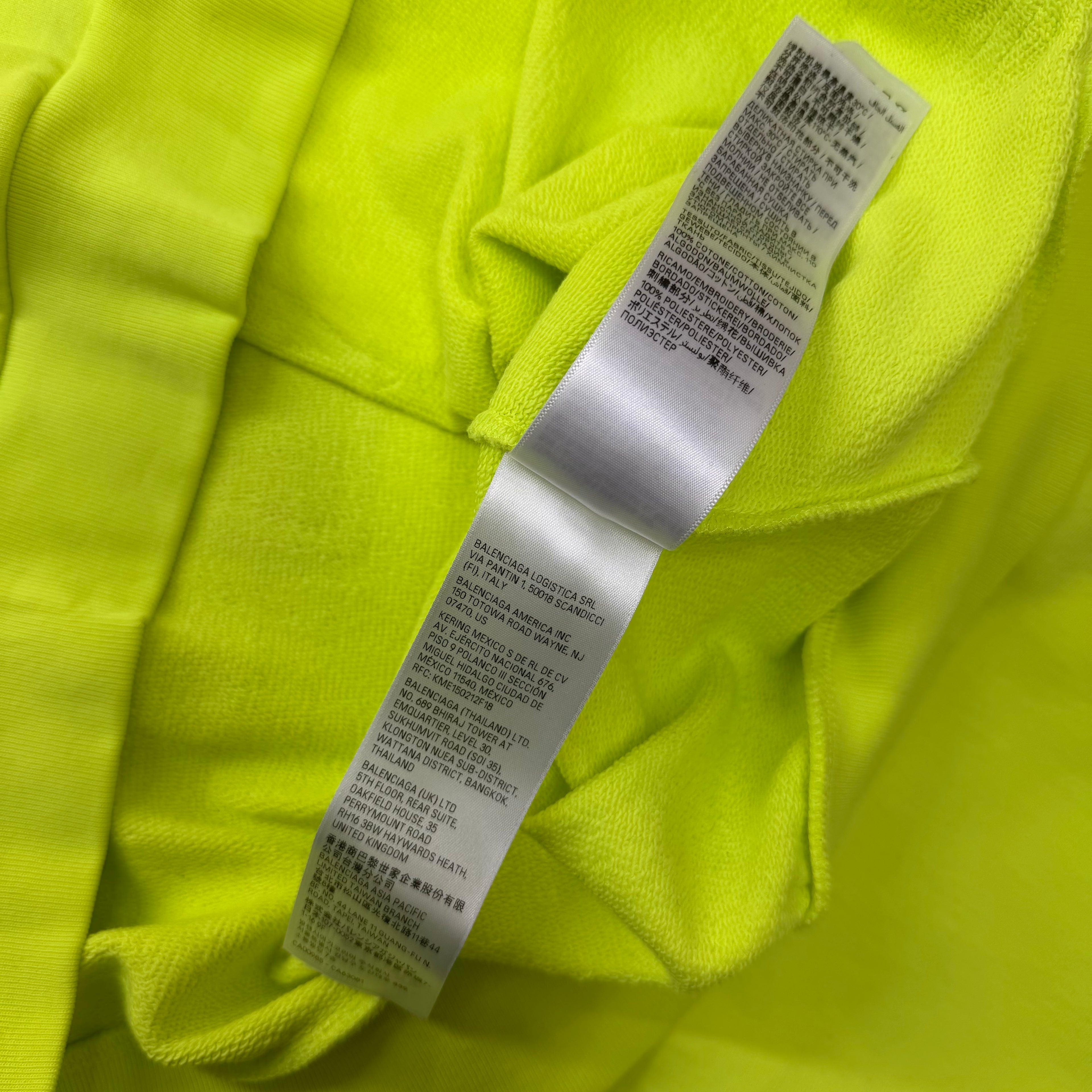 Balenciaga Paris Soccer Zip Up Neon S (L)