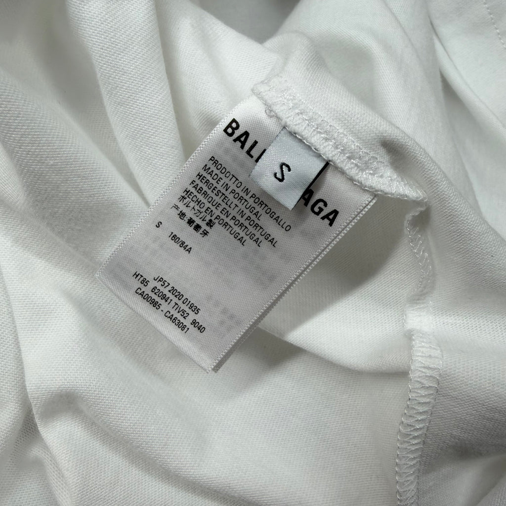 Balenciaga Campaign Logo Tee White S (L)
