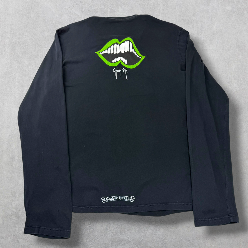 Chrome Hearts Matty Boy Green Chomper Long Sleeve Tee M