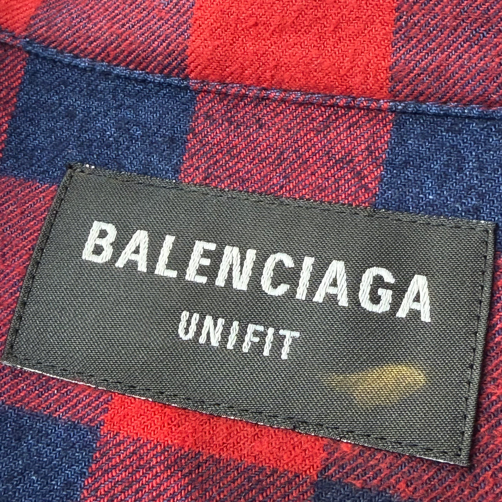 Balenciaga Layered Flannel Sweatshirt S (XL)