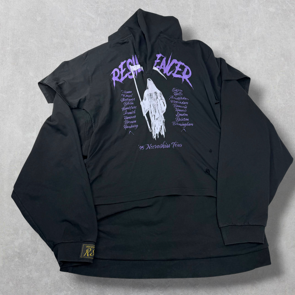 Raf Simons Black Resilencer Doubled Hoodie XS (XL)