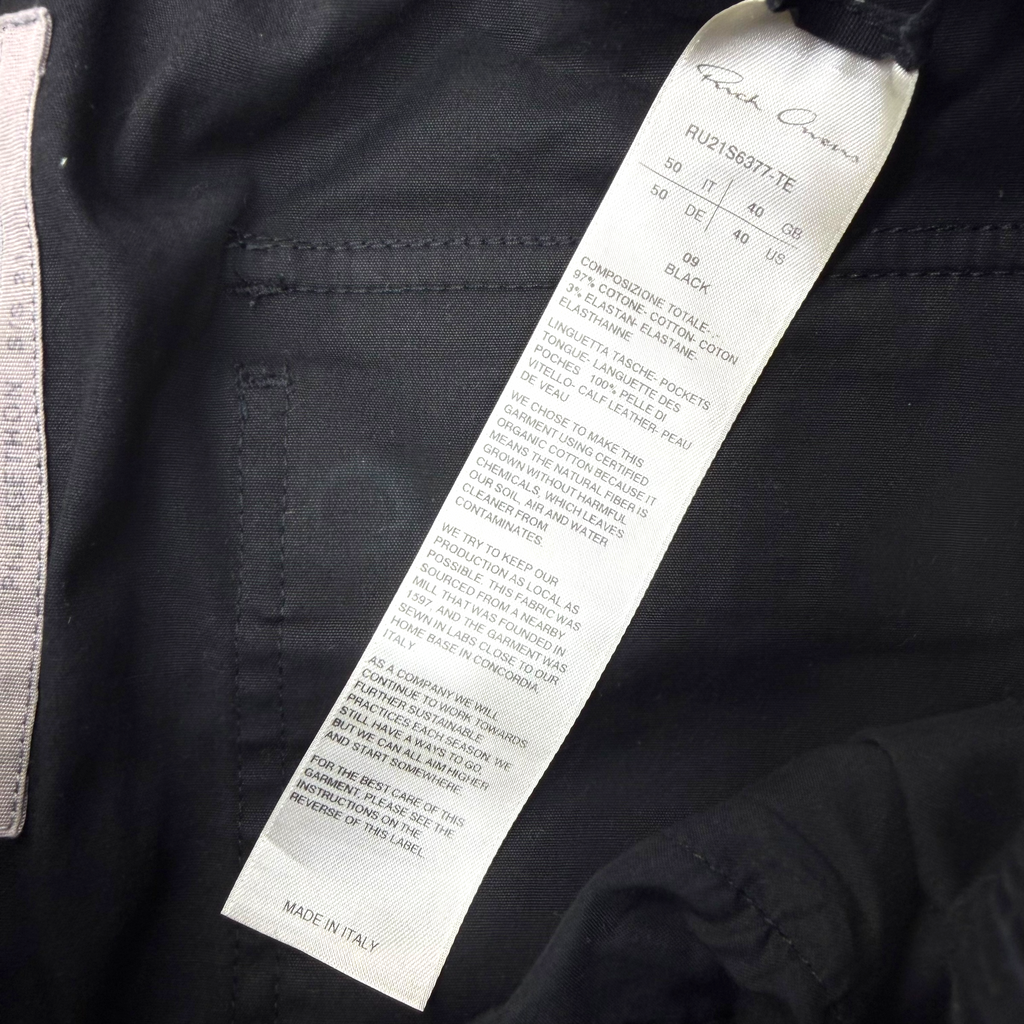 Rick Owens Bauhaus Cargo Pants Black 40 (S)
