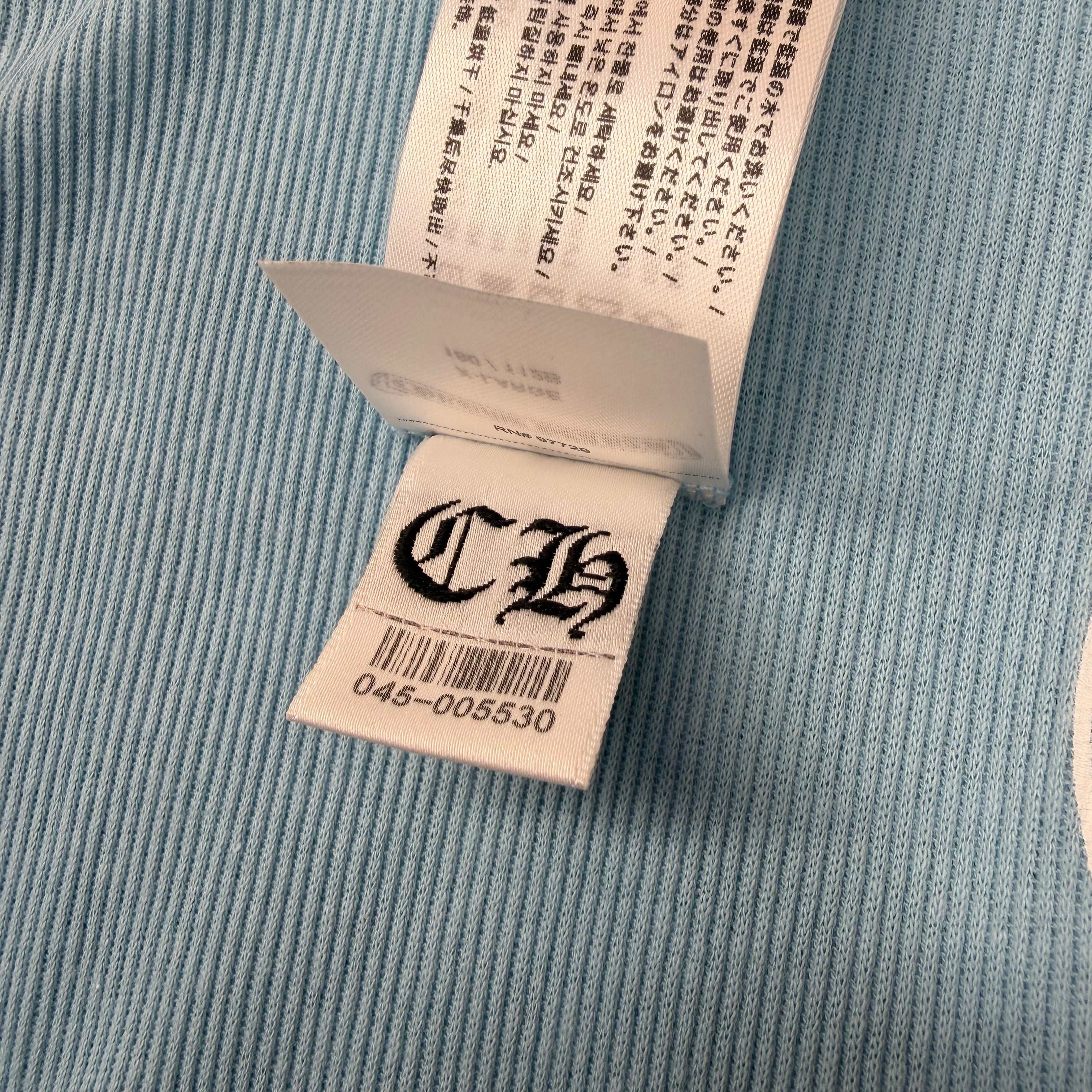 Chrome Hearts Horseshoe Baby Blue Ribbed Tank XL