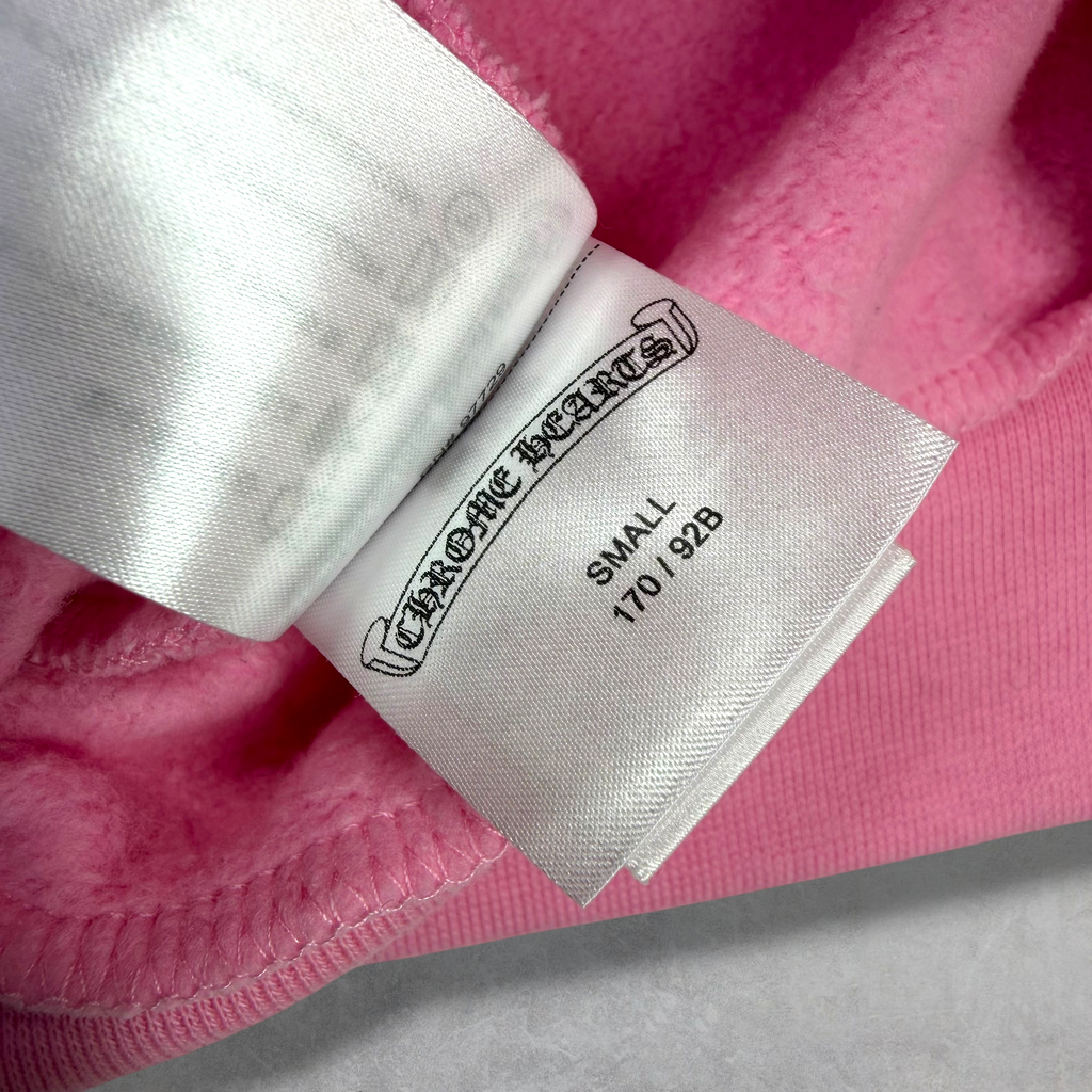 Chrome Hearts Red T Bar Logo Pink Hoodie S