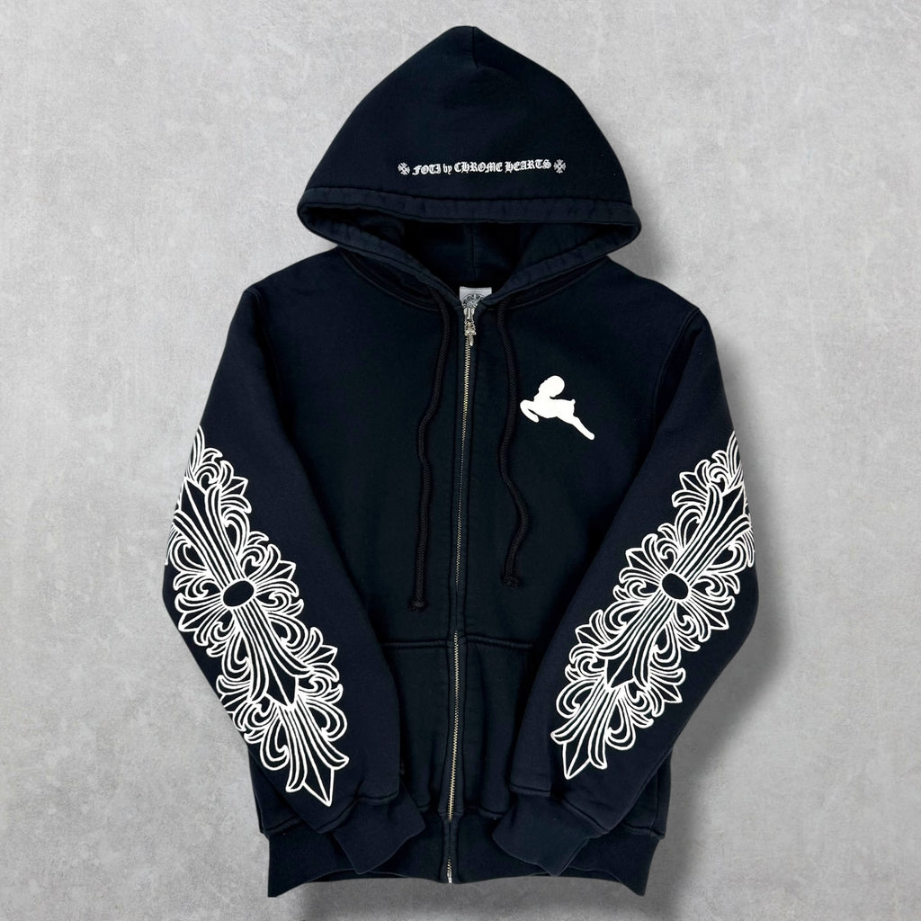Vintage Chrome Hearts Thermal Foti Floral Zip Up S