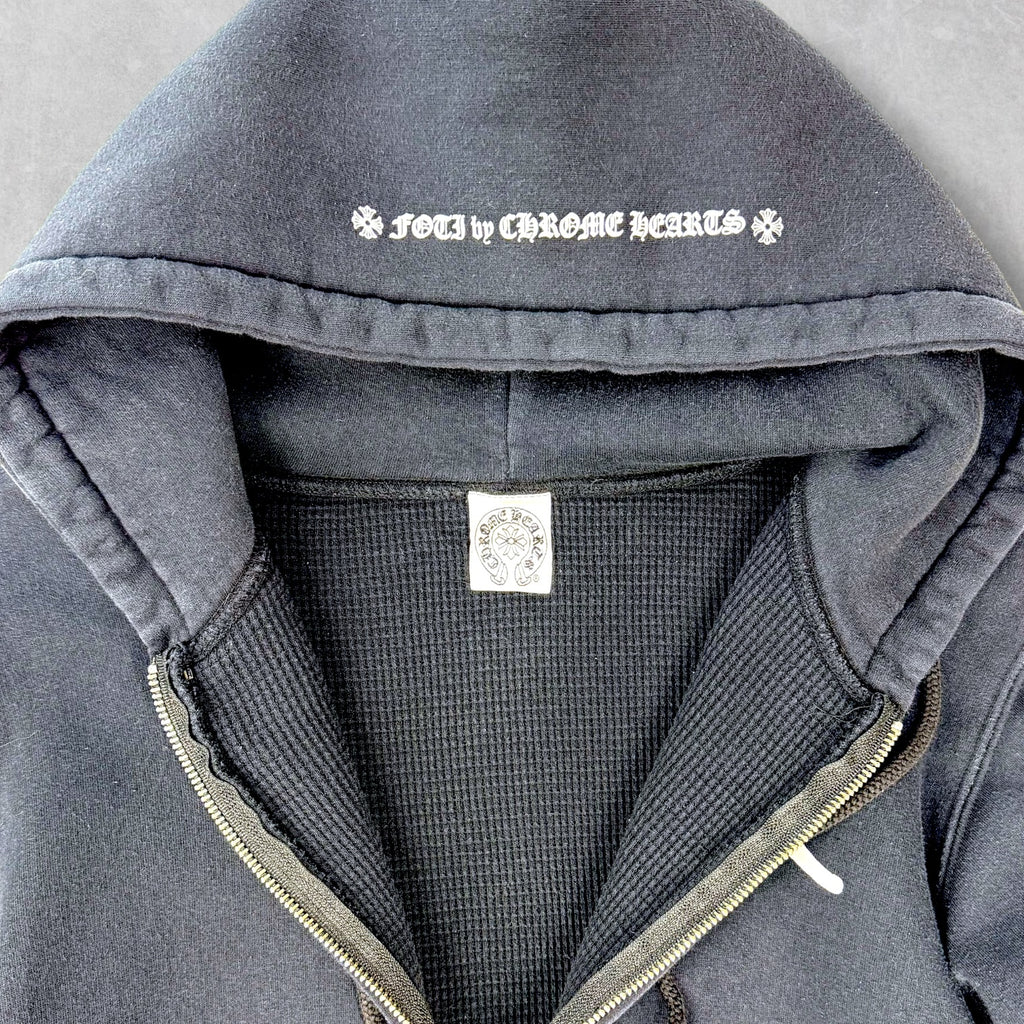 Vintage Chrome Hearts Thermal Foti Floral Zip Up S
