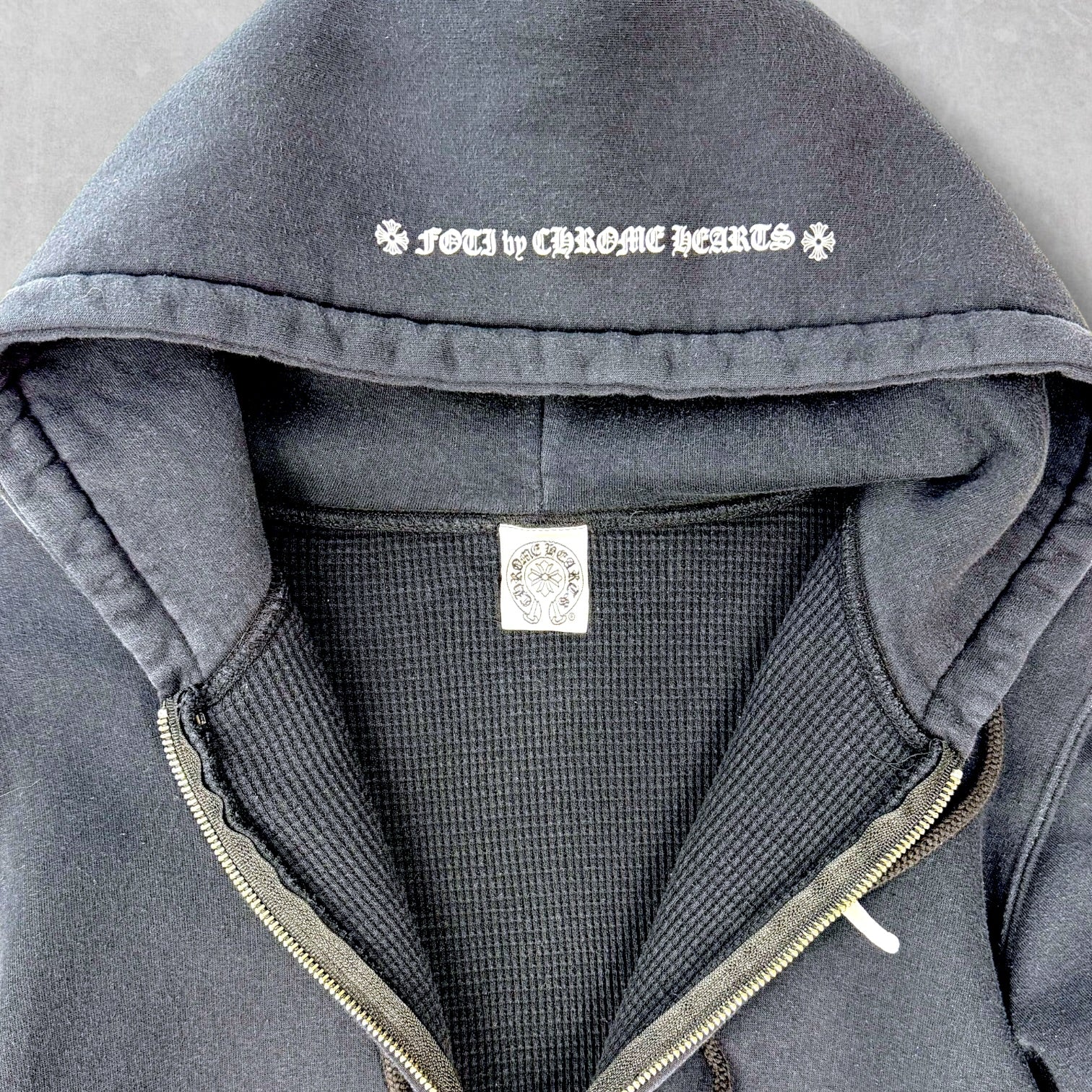 Vintage Chrome Hearts Thermal Foti Floral Zip Up S