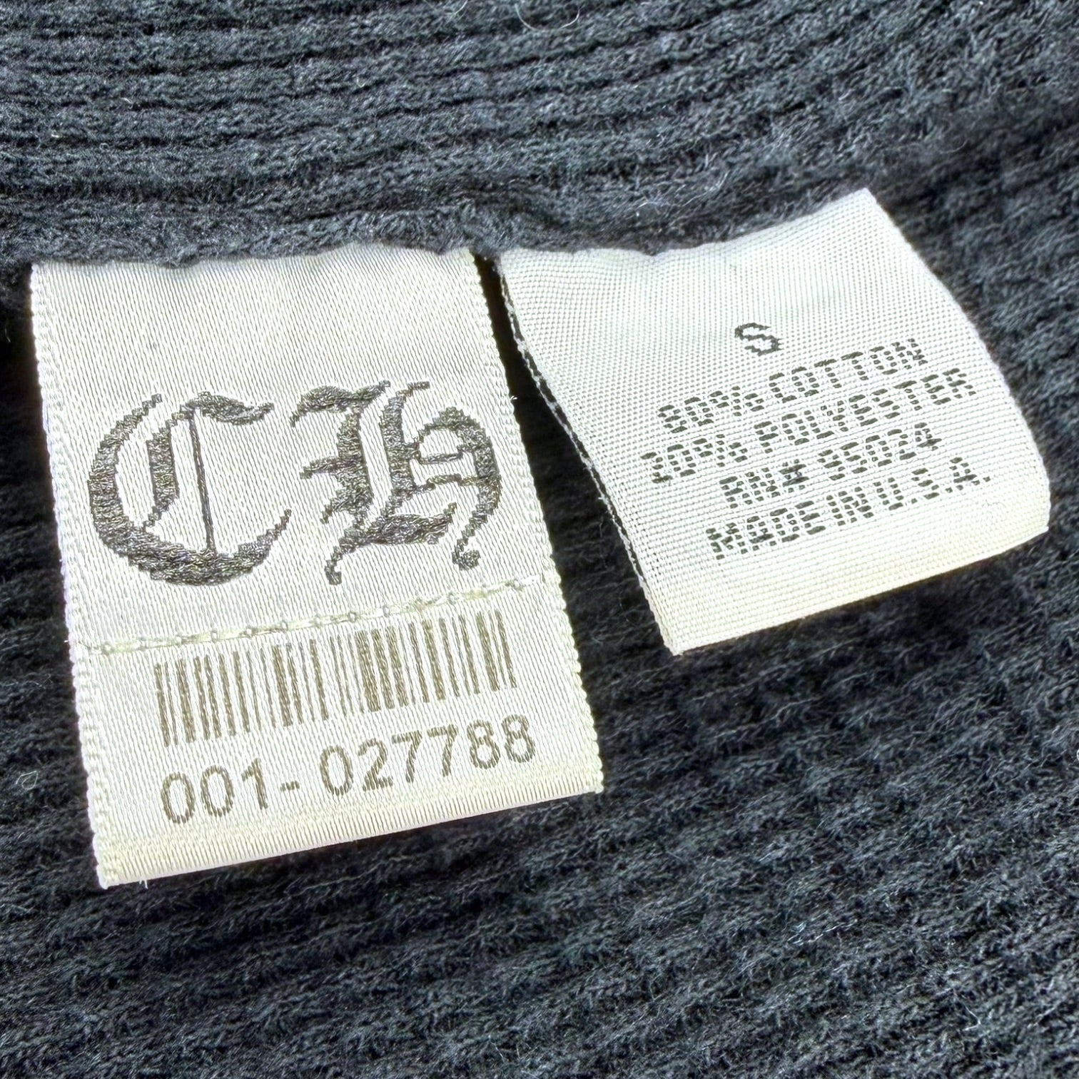 Vintage Chrome Hearts Thermal Foti Floral Zip Up S
