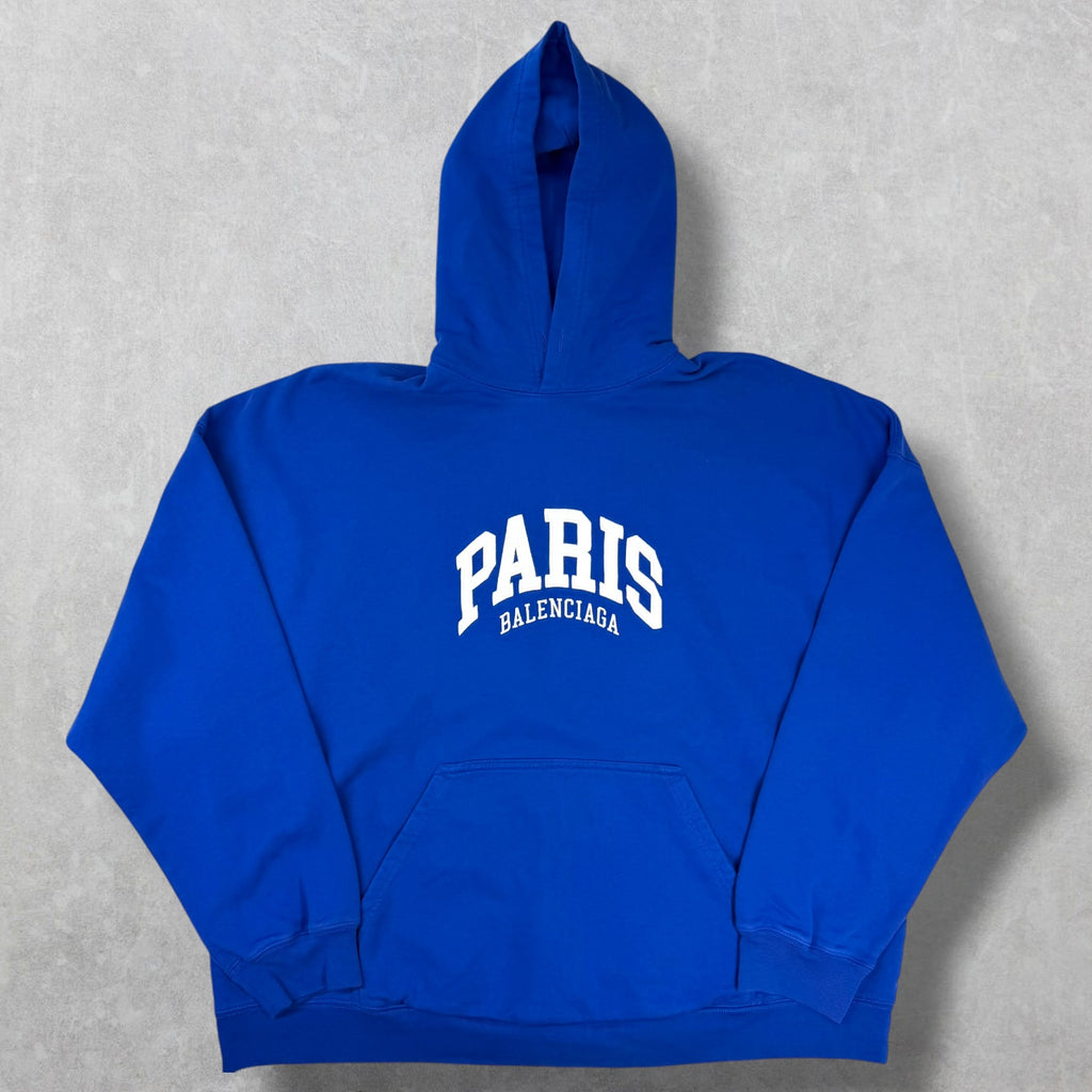 Balenciaga Cities Paris Oversized Hoodie Blue 1 (L)