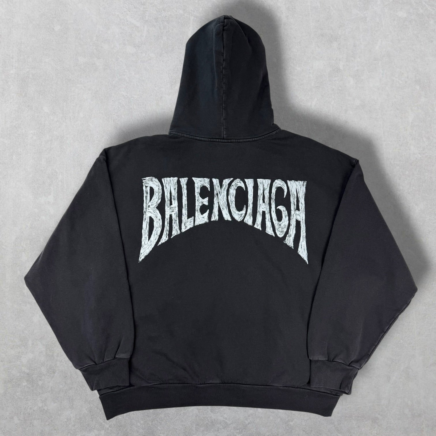 Balenciaga Stencil Oversized Hoodie Black XS