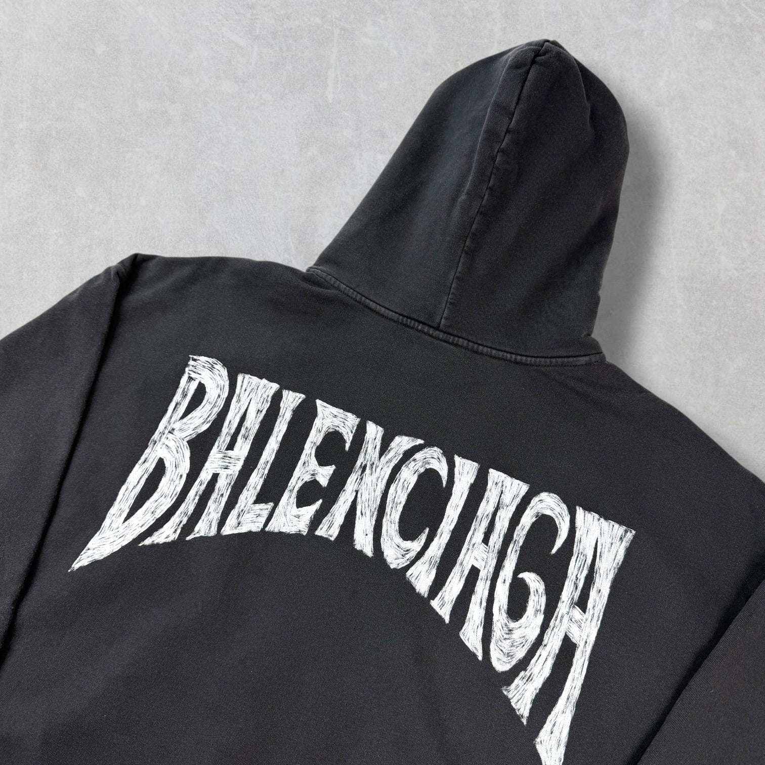 Balenciaga Stencil Oversized Hoodie Black XS
