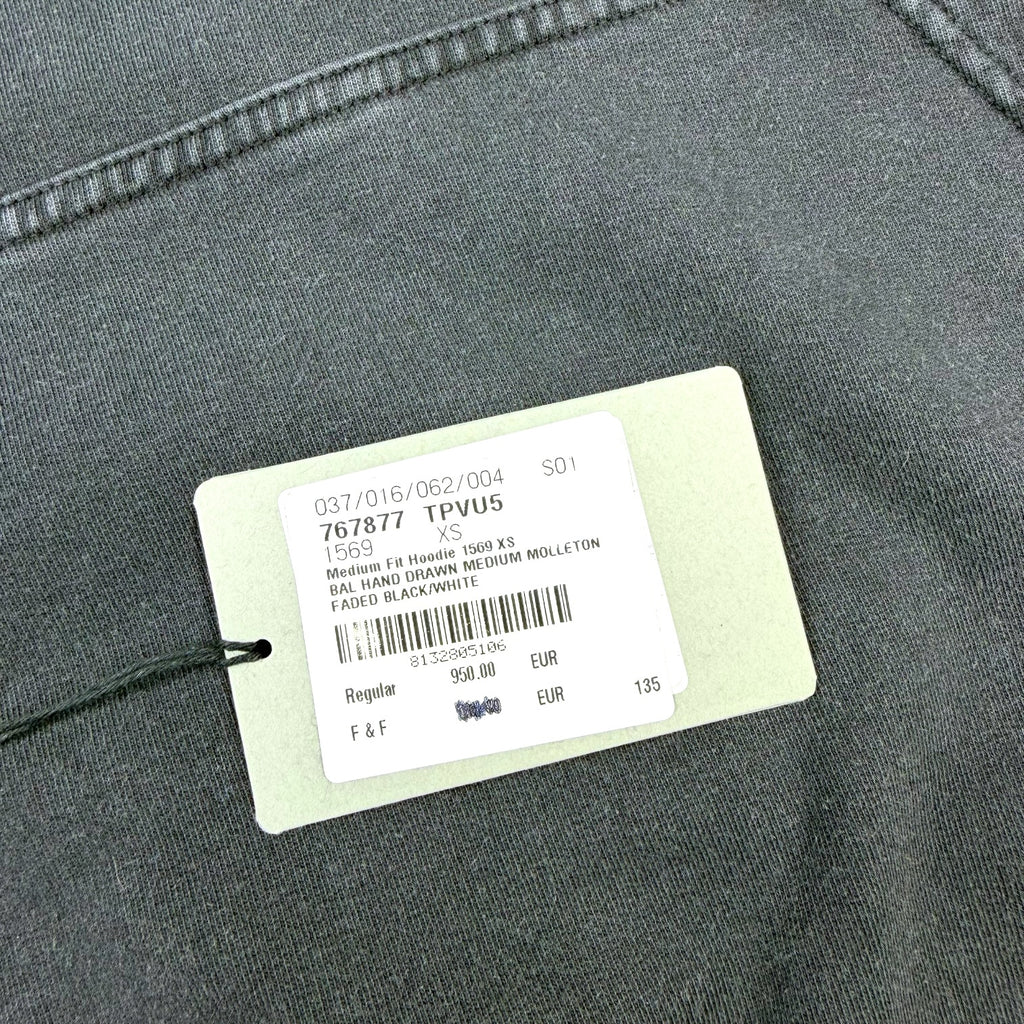 Balenciaga Stencil Oversized Hoodie Black XS