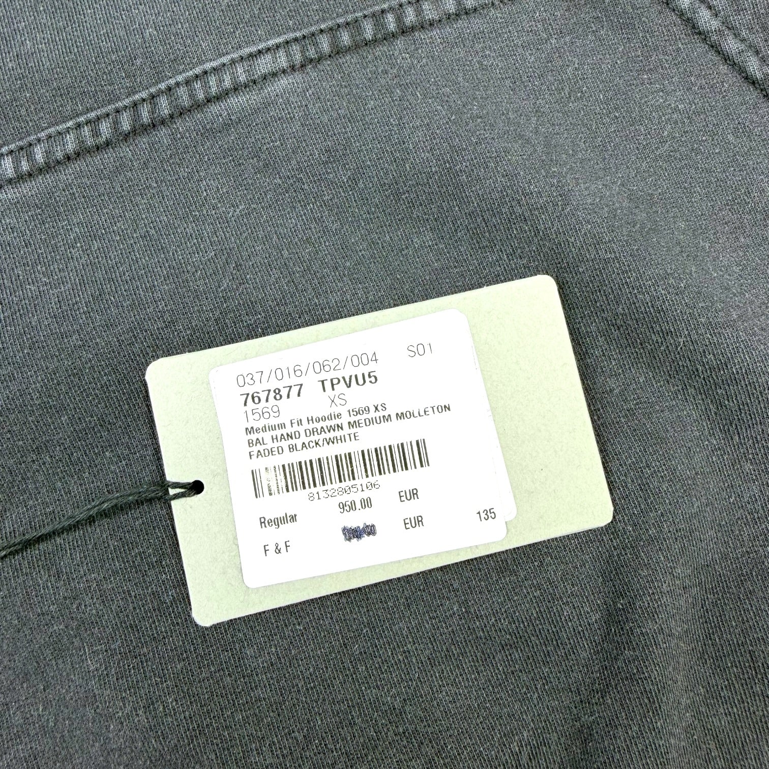 Balenciaga Stencil Oversized Hoodie Black XS