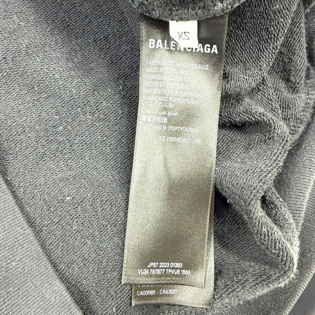 Balenciaga Stencil Oversized Hoodie Black XS