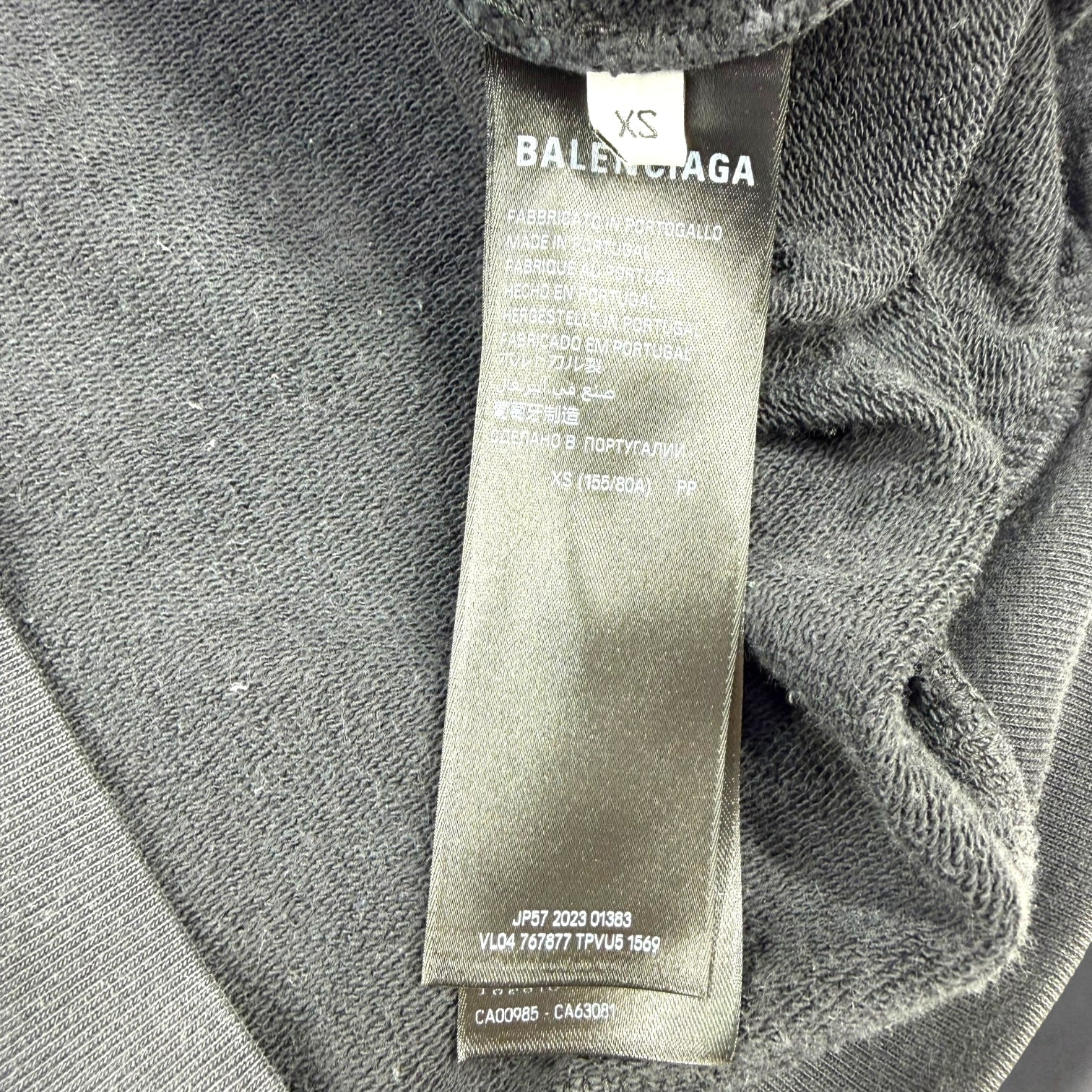Balenciaga Stencil Oversized Hoodie Black XS