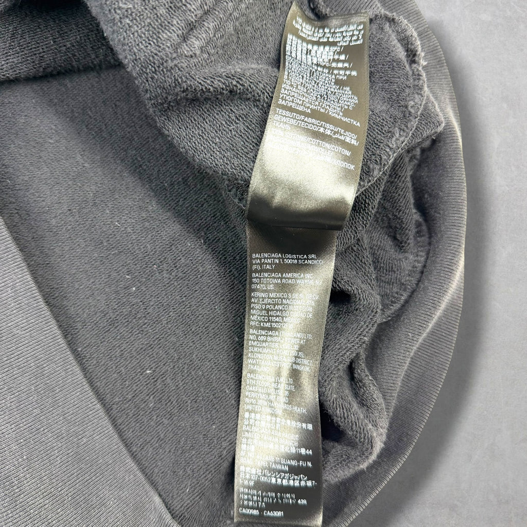 Balenciaga Stencil Oversized Hoodie Black XS