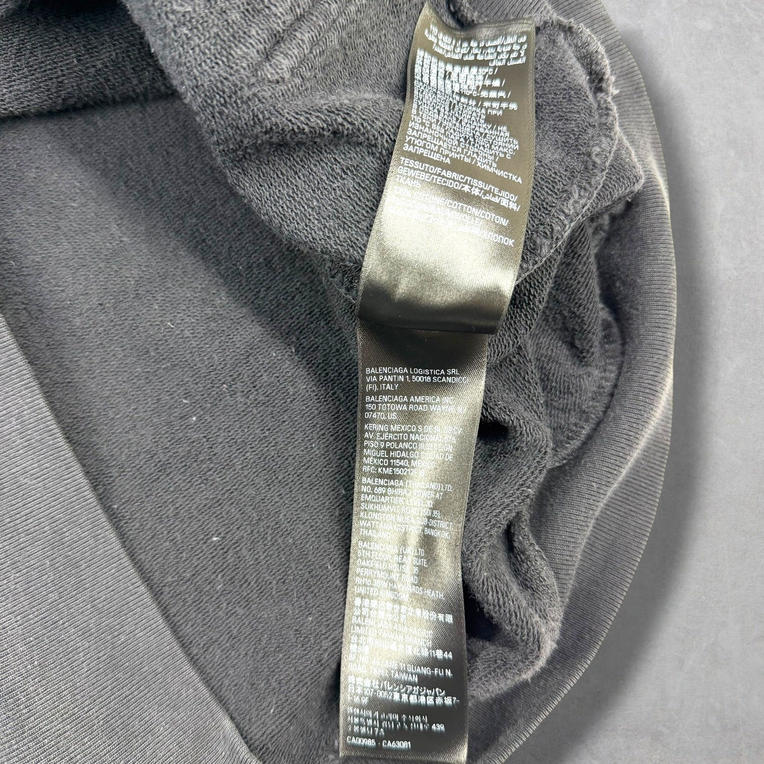 Balenciaga Stencil Oversized Hoodie Black XS