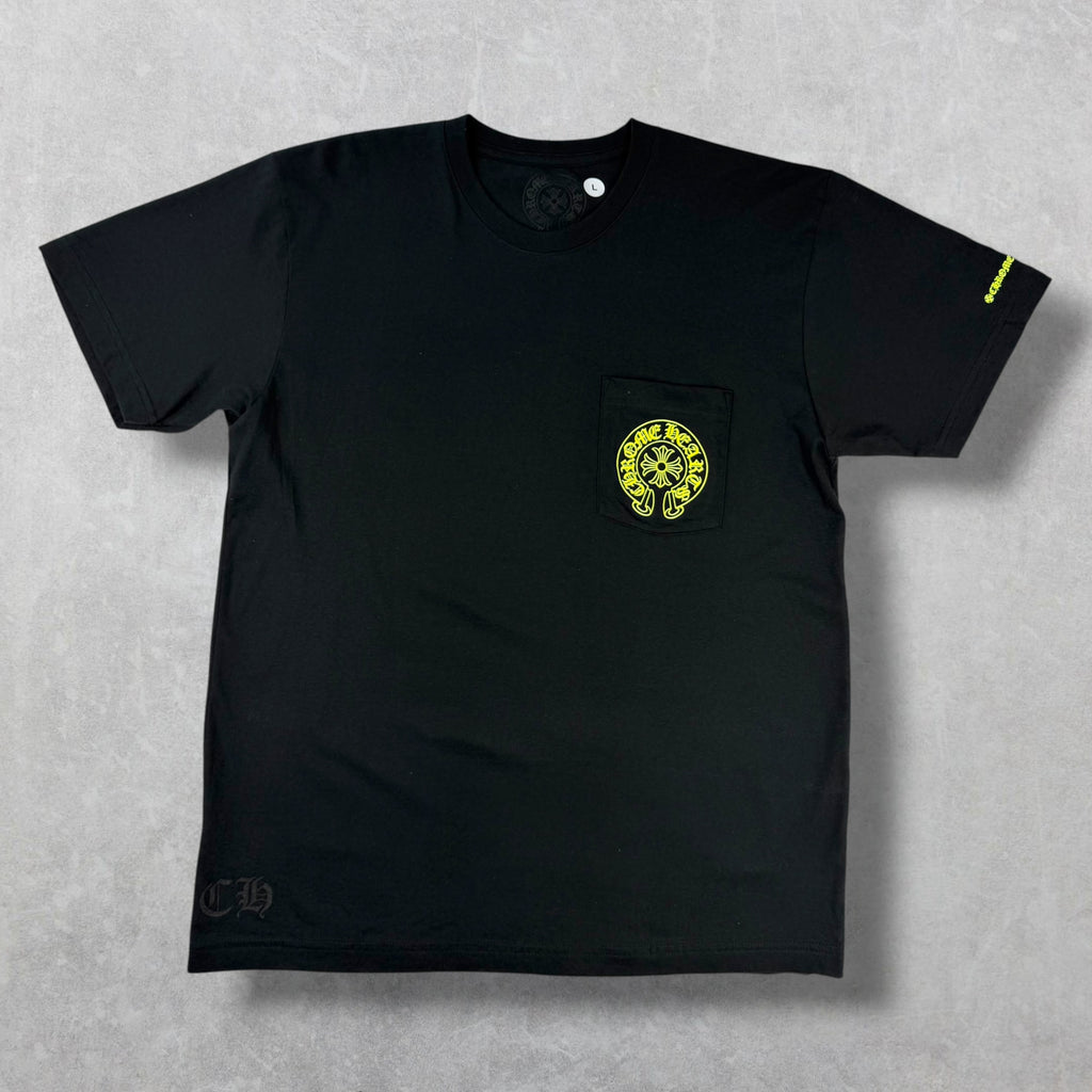 Chrome Hearts Neon Horseshoe Logo Tee Black L