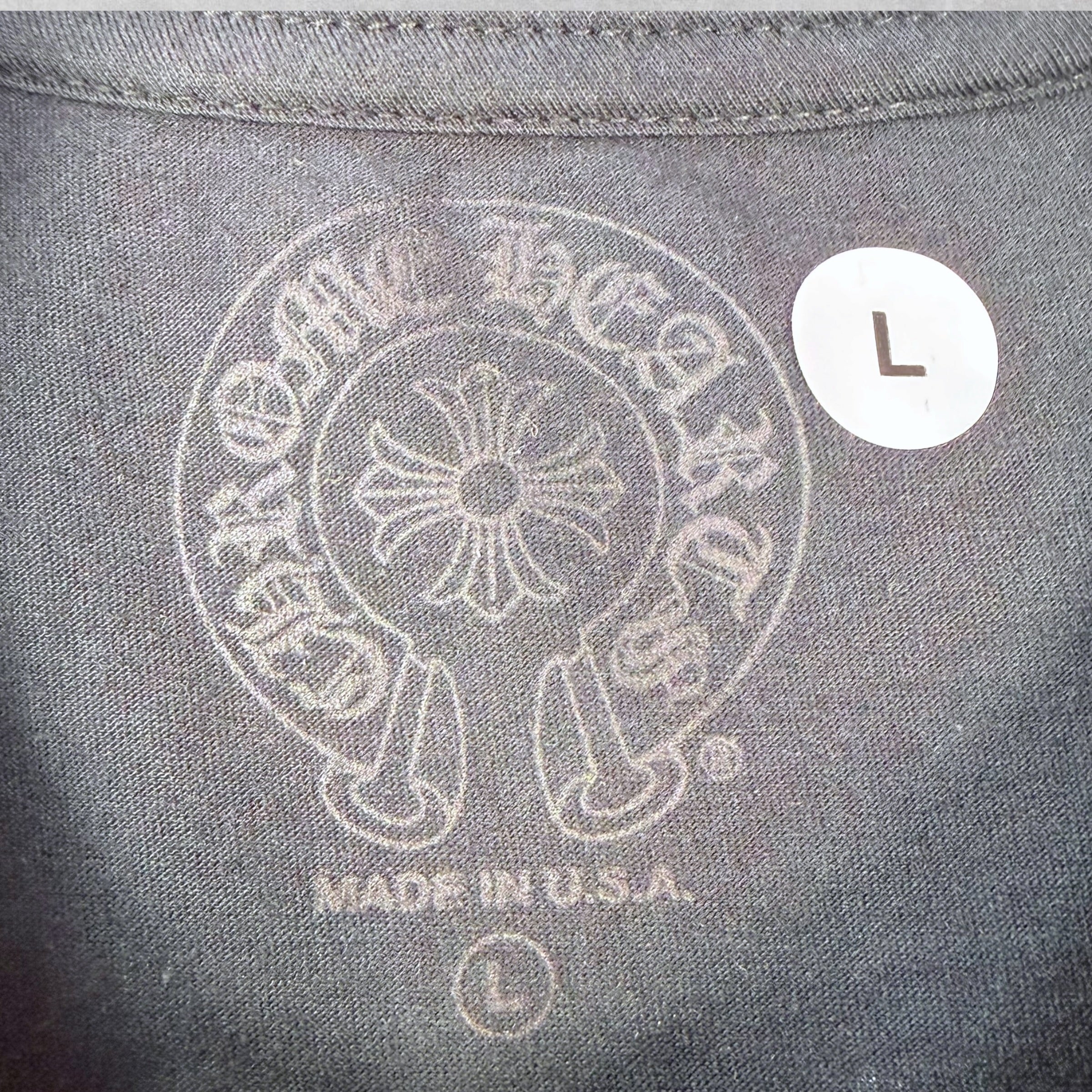 Chrome Hearts Neon Horseshoe Logo Tee Black L