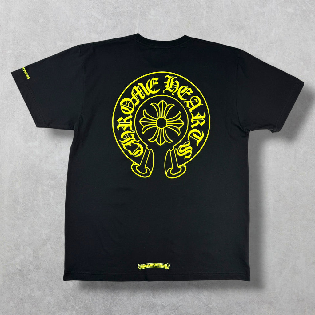 Chrome Hearts Neon Horseshoe Logo Tee Black L