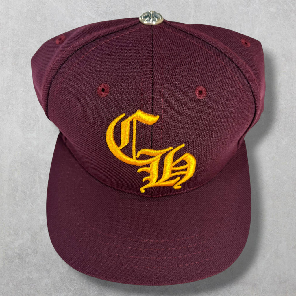 Chrome Hearts 6-Panel Baseball Hat Burgundy
