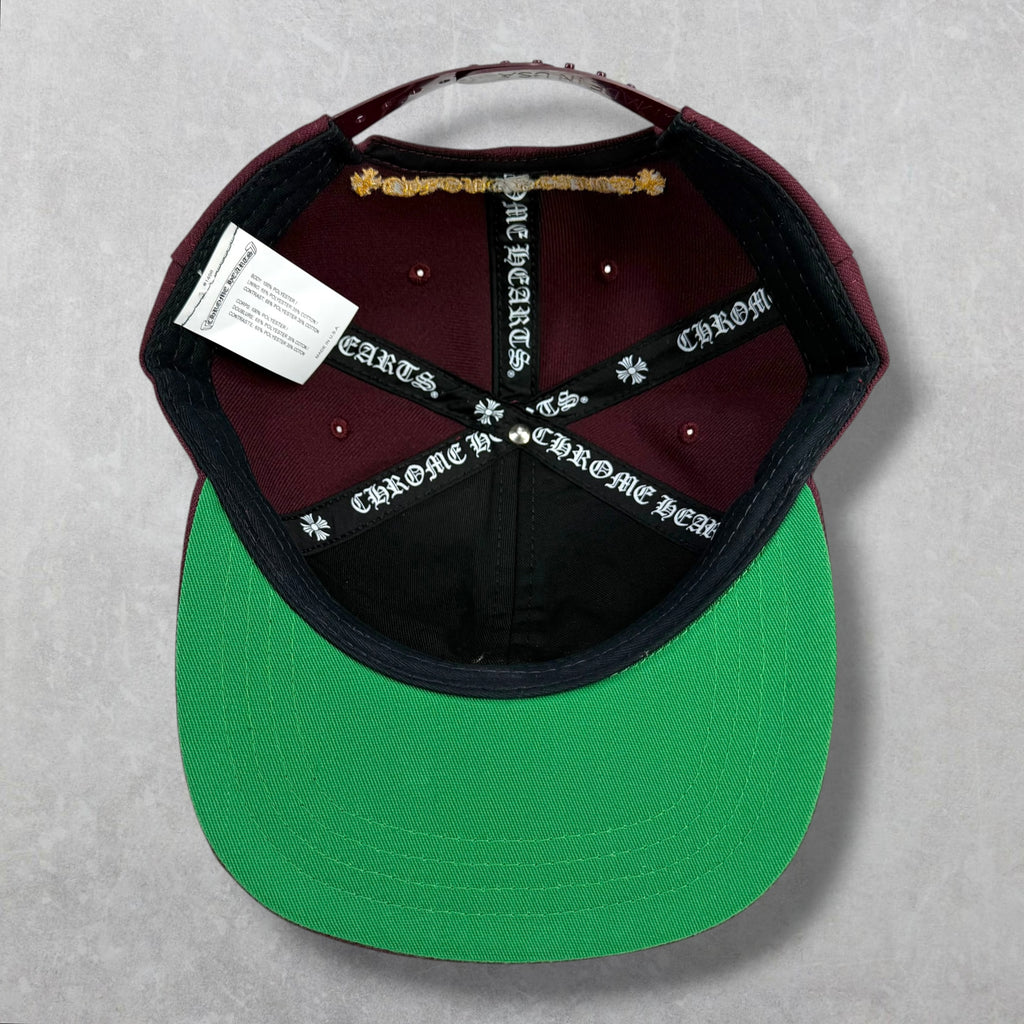 Chrome Hearts 6-Panel Baseball Hat Burgundy
