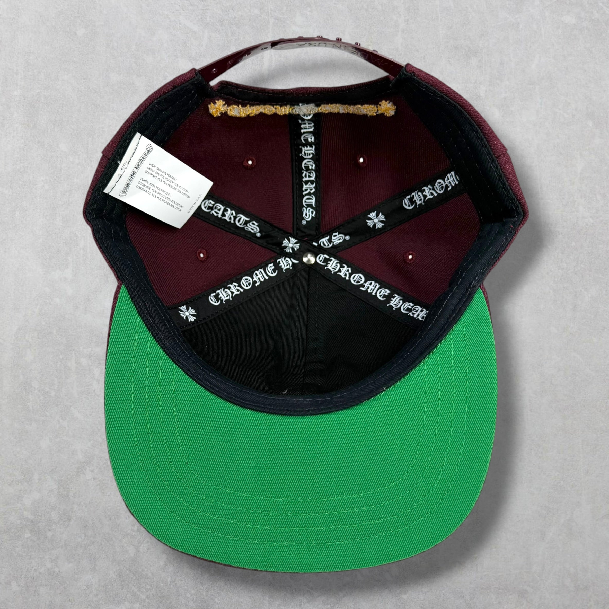 Chrome Hearts 6-Panel Baseball Hat Burgundy