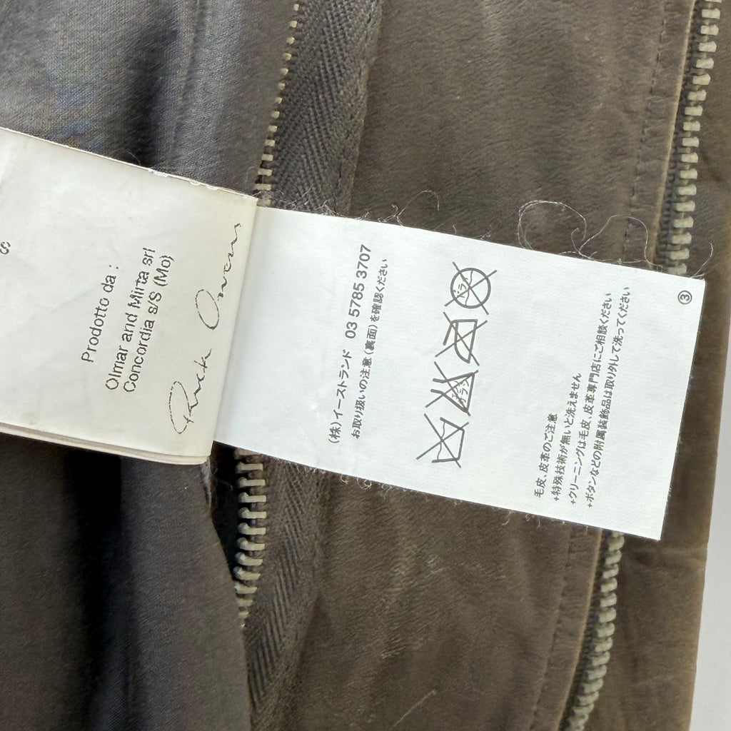 Rick Owens Grained Lamb Leather Racing Jacket XS