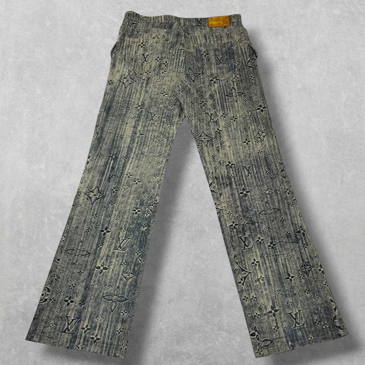 Louis Vuitton Dark Blue Star Monogram Denim Cargo Pants 31