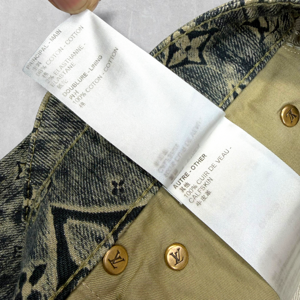 Louis Vuitton Dark Blue Star Monogram Denim Cargo Pants 31